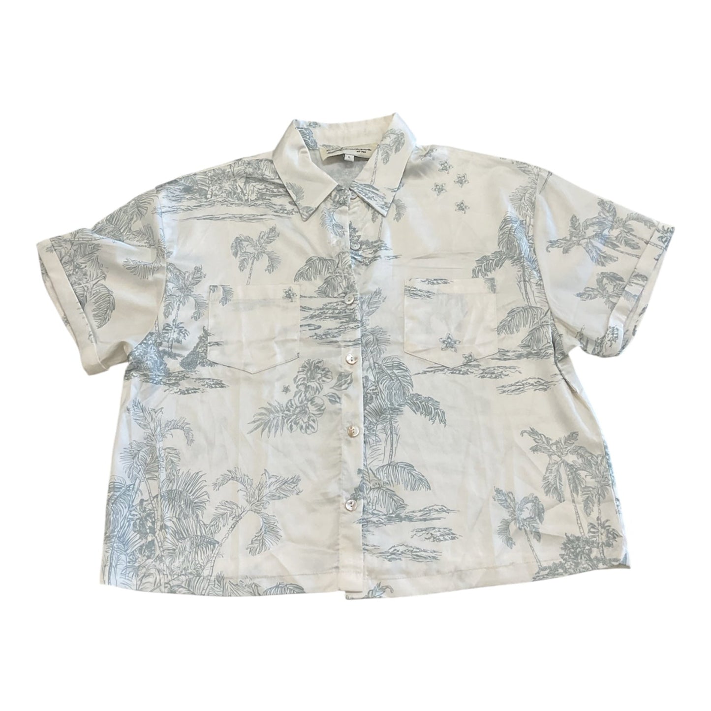Top Ss By Vintage Havana In Grey & White, Size:L