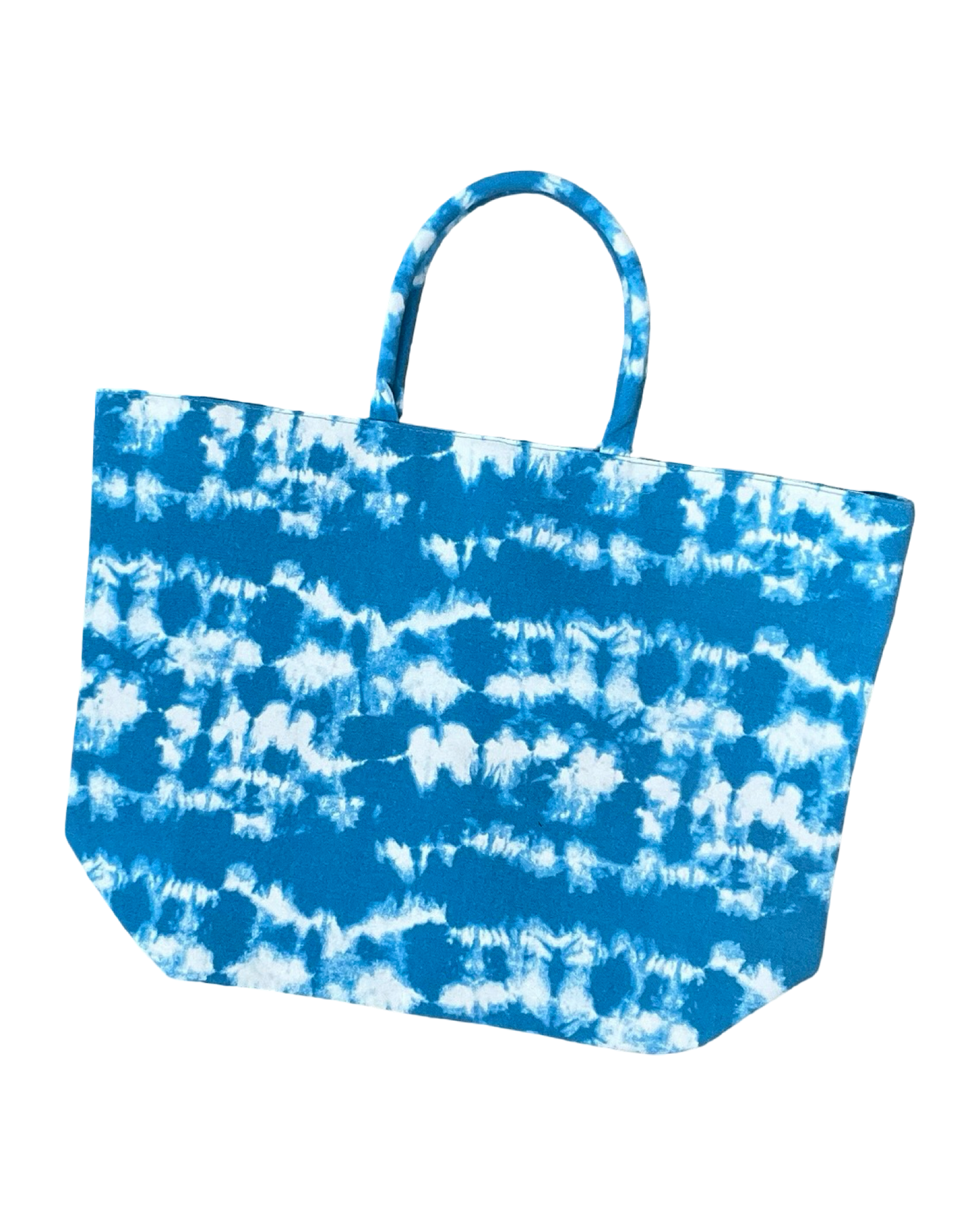 Tote By Clothes Mentor In Blue & White, Size:Large