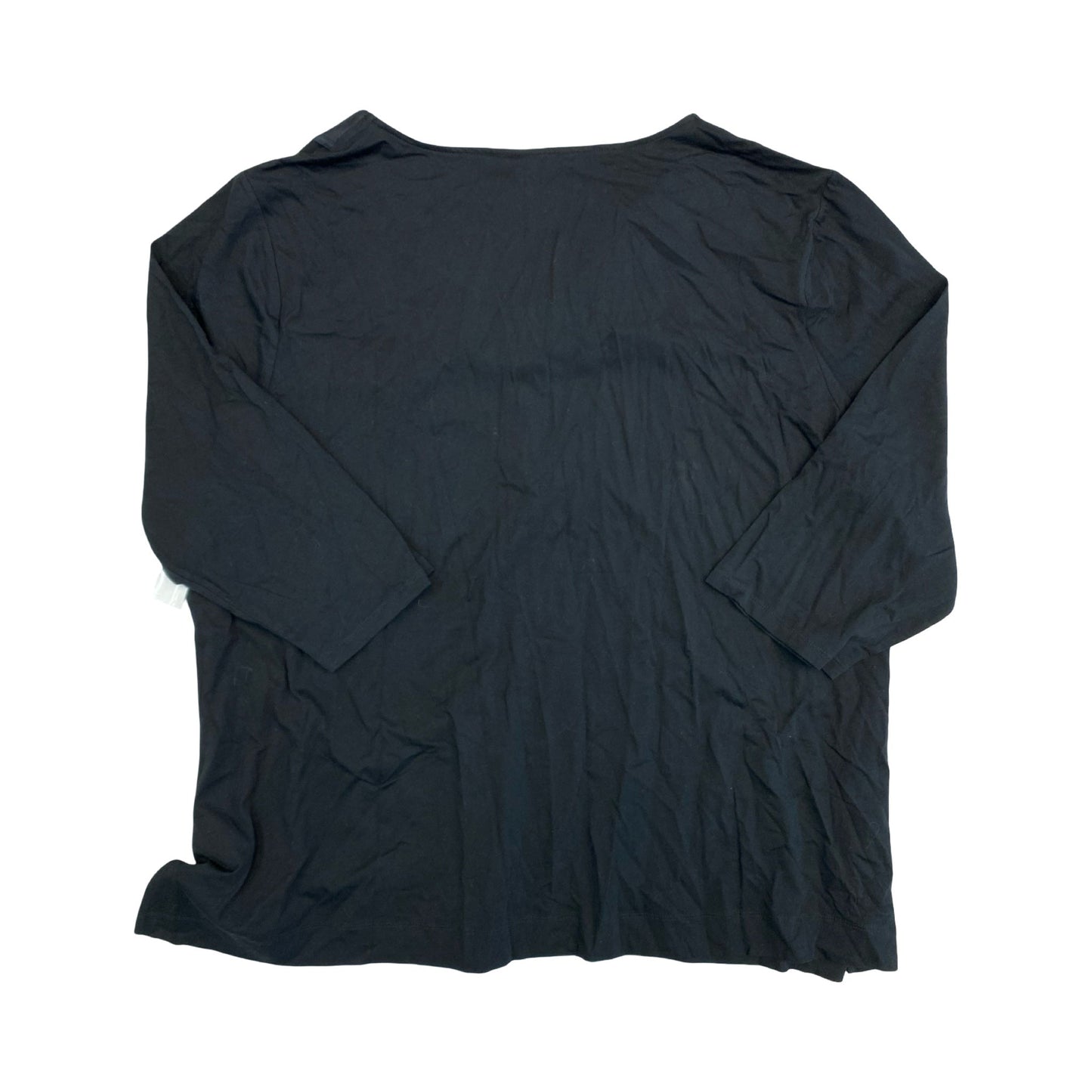 Top 3/4 Sleeve By Lauren By Ralph Lauren In Black, Size:3X