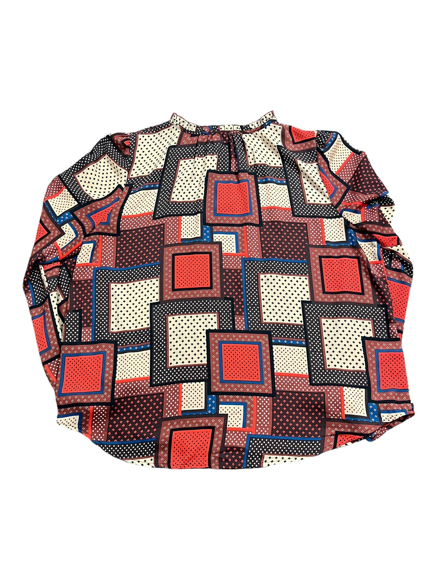 Blouse Ls By Loft In Brown, Size:L