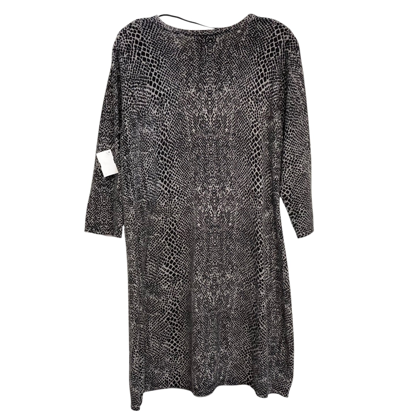 Dress Sweater By Ab Studio In Black & Grey, Size:Xl