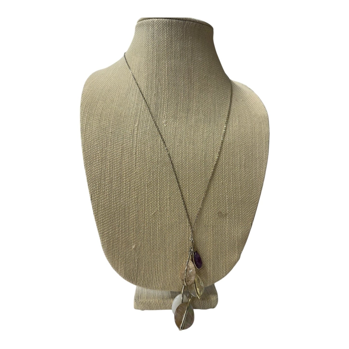 Necklace Pendant By Loft In Purple & Silver, Size:0