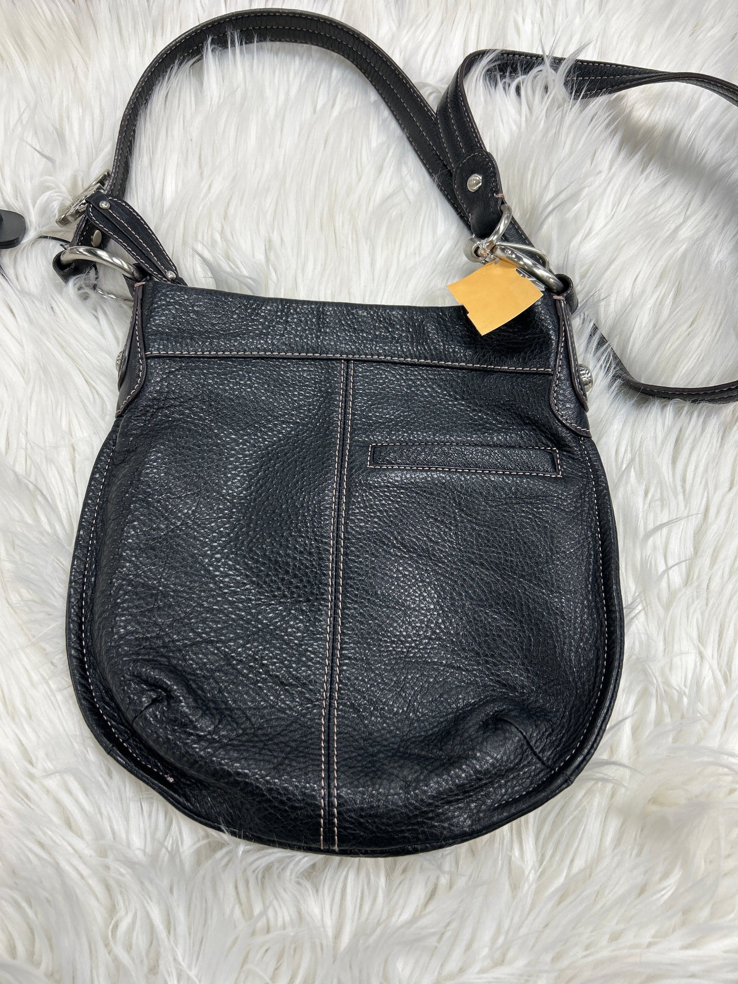 Handbag Leather By B. Makowsky In Black, Size:Small