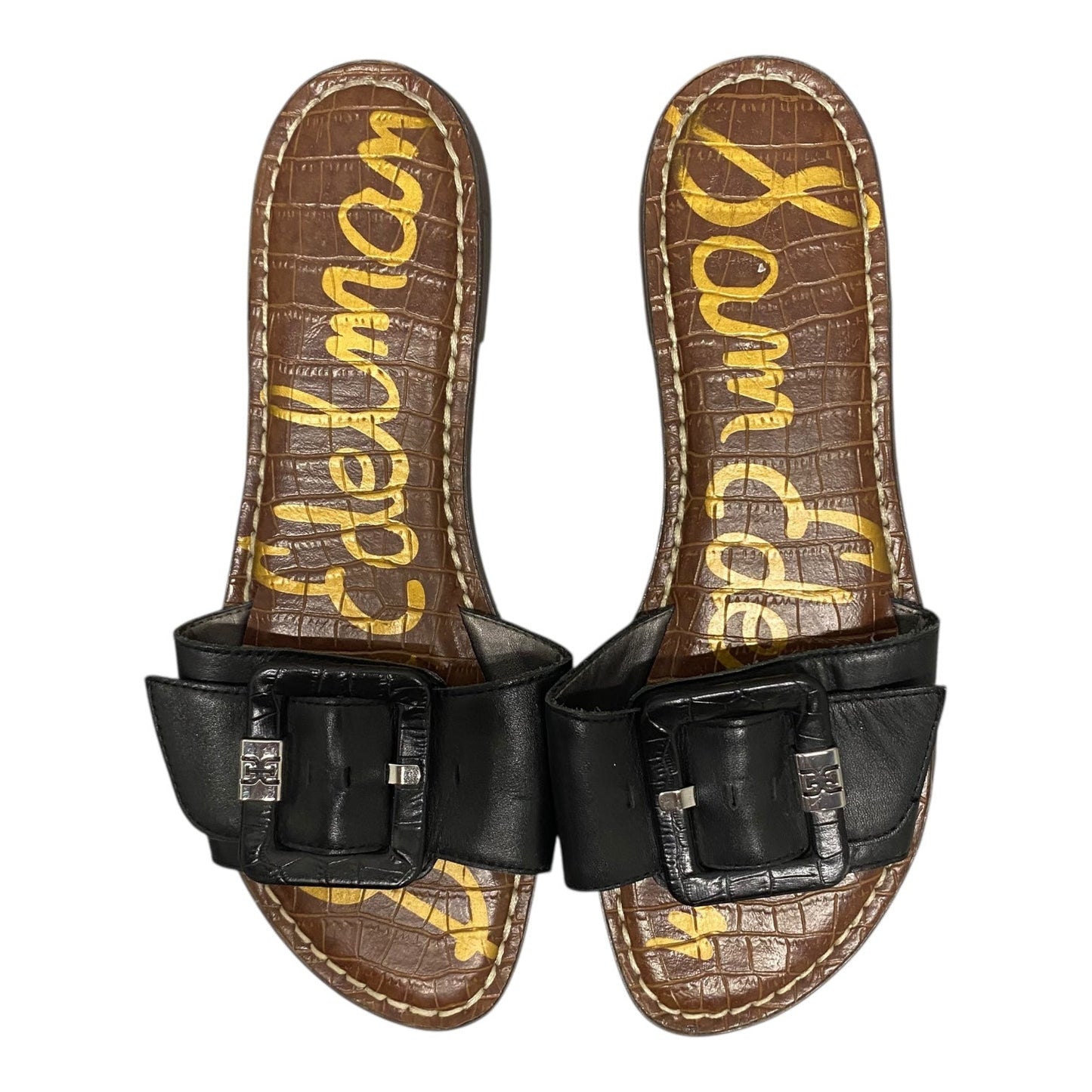 Sandals Flats By Sam Edelman In Black, Size:7.5