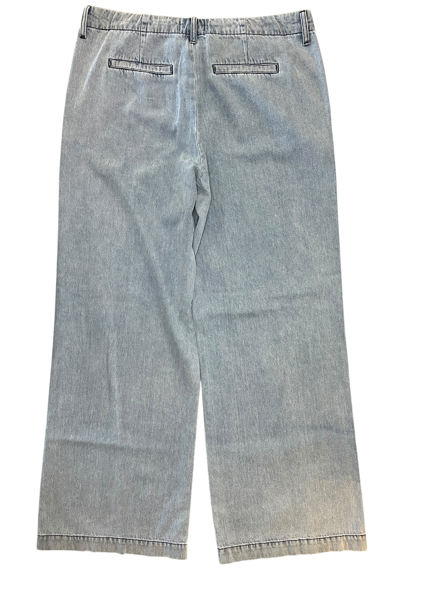 Pants Wide Leg By Kut In Blue Denim, Size:L