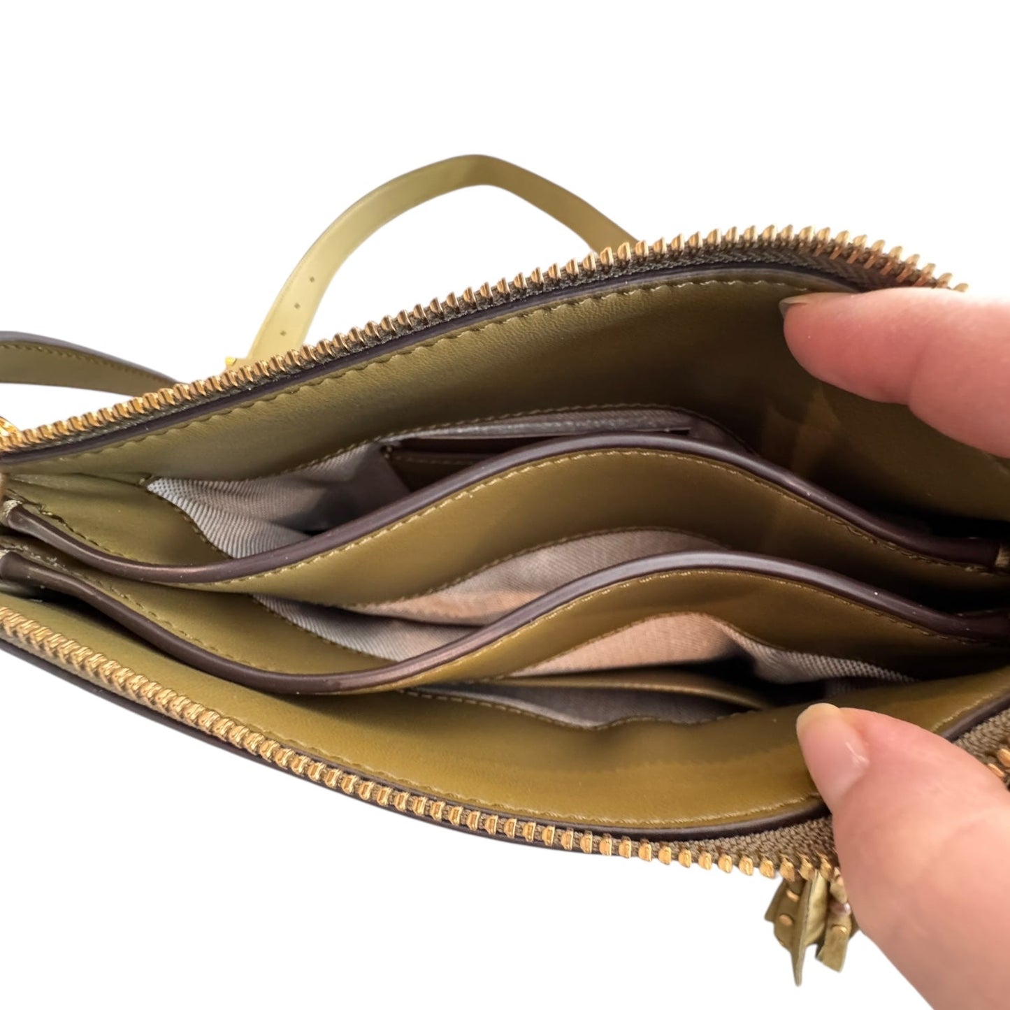 Handbag Designer By Donna Karan In Green, Size:Small