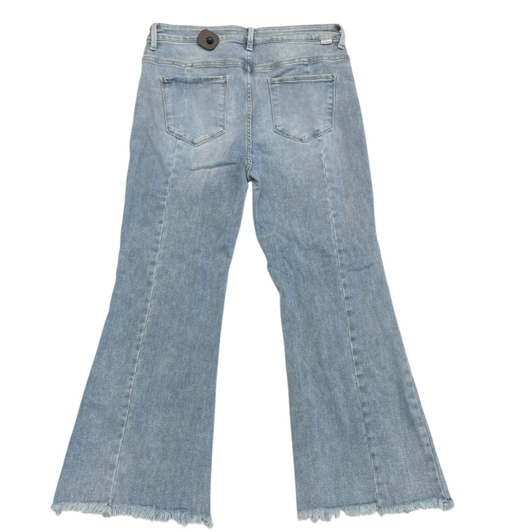 Jeans Flared By Risen In Blue Denim, Size:18
