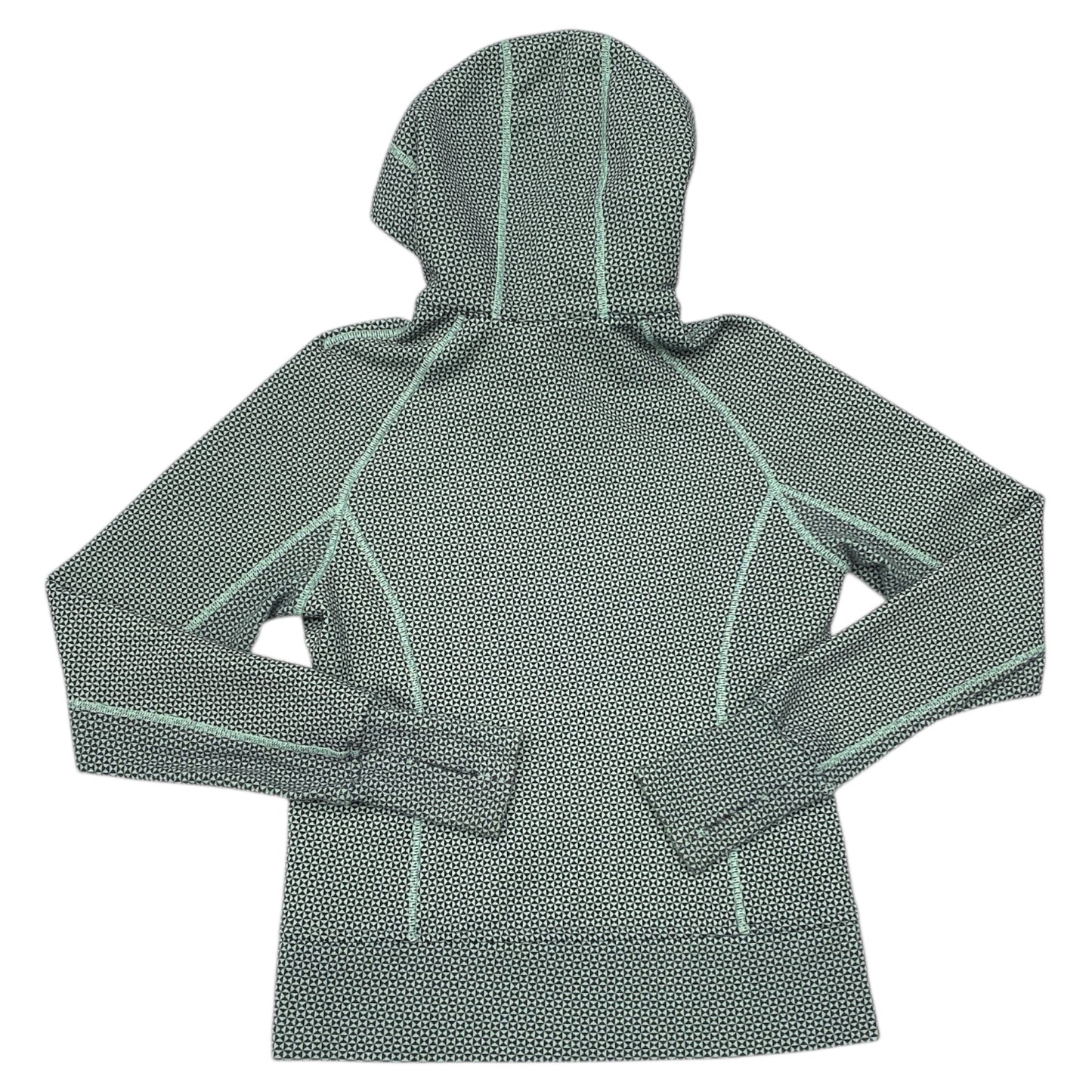 Athletic Jacket By Lululemon In Black & Green, Size:8