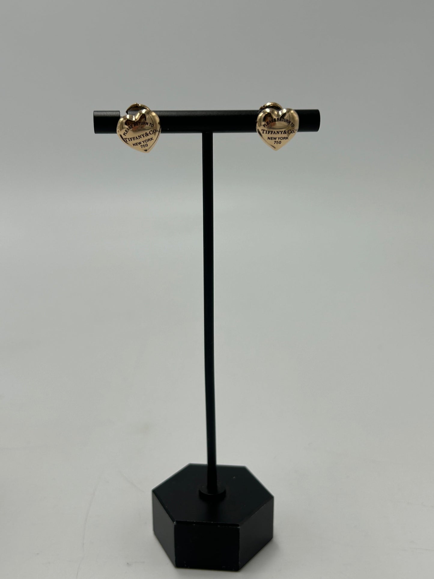 Tiffany & Company Full Heart 18K Luxury Designer Earrings