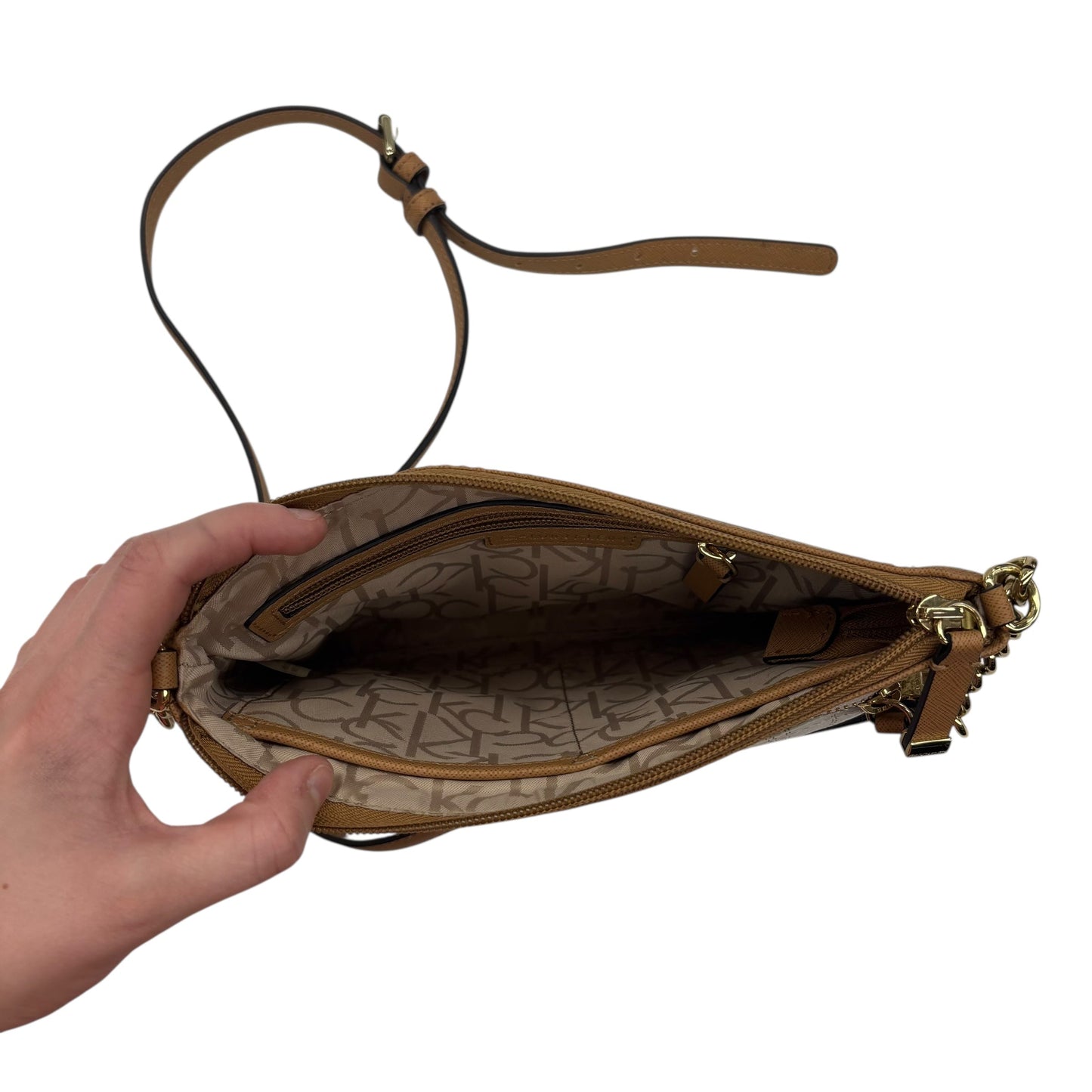 Crossbody By Calvin Klein In Cream, Size:Medium