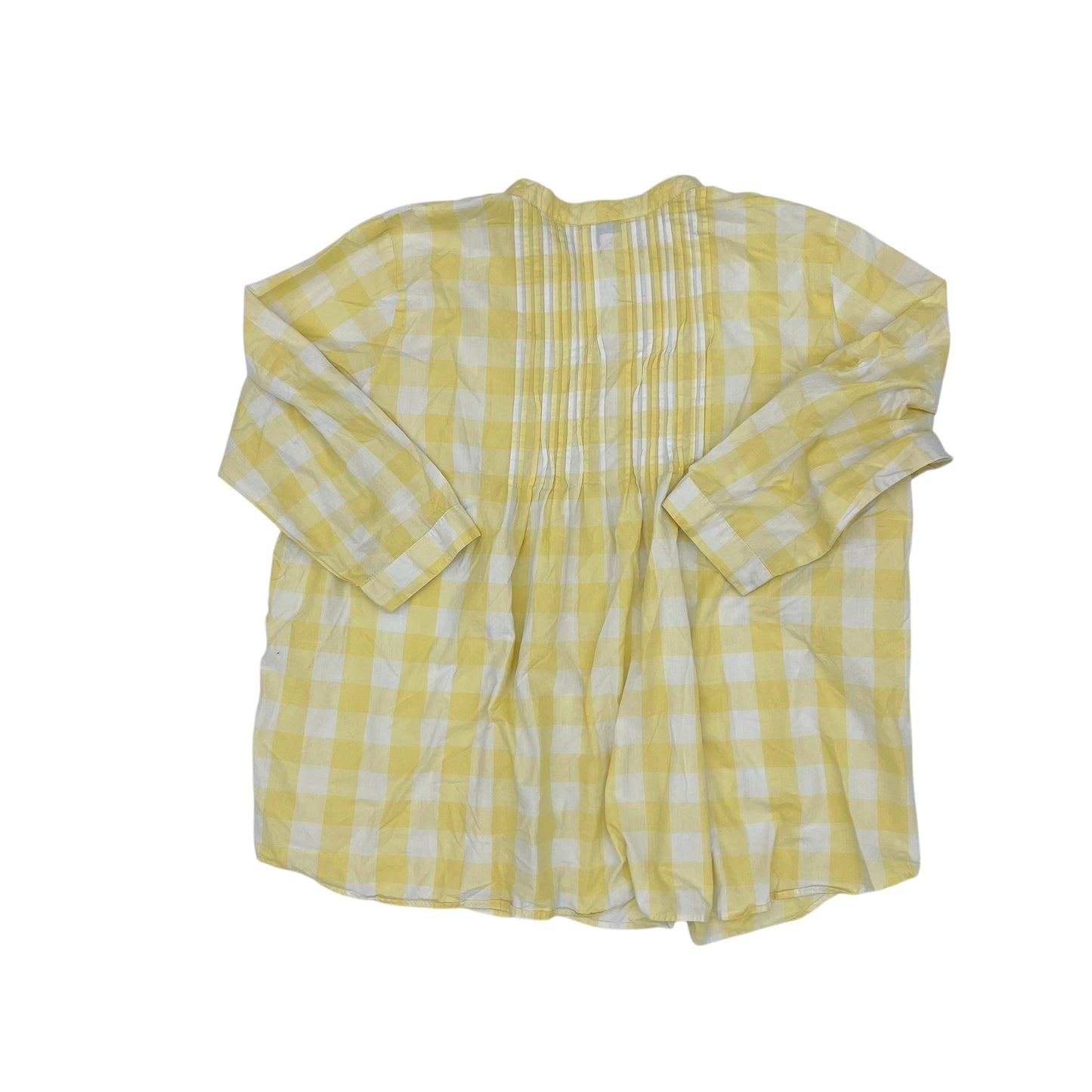 Blouse Ls By Clothes Mentor In Yellow, Size:4X