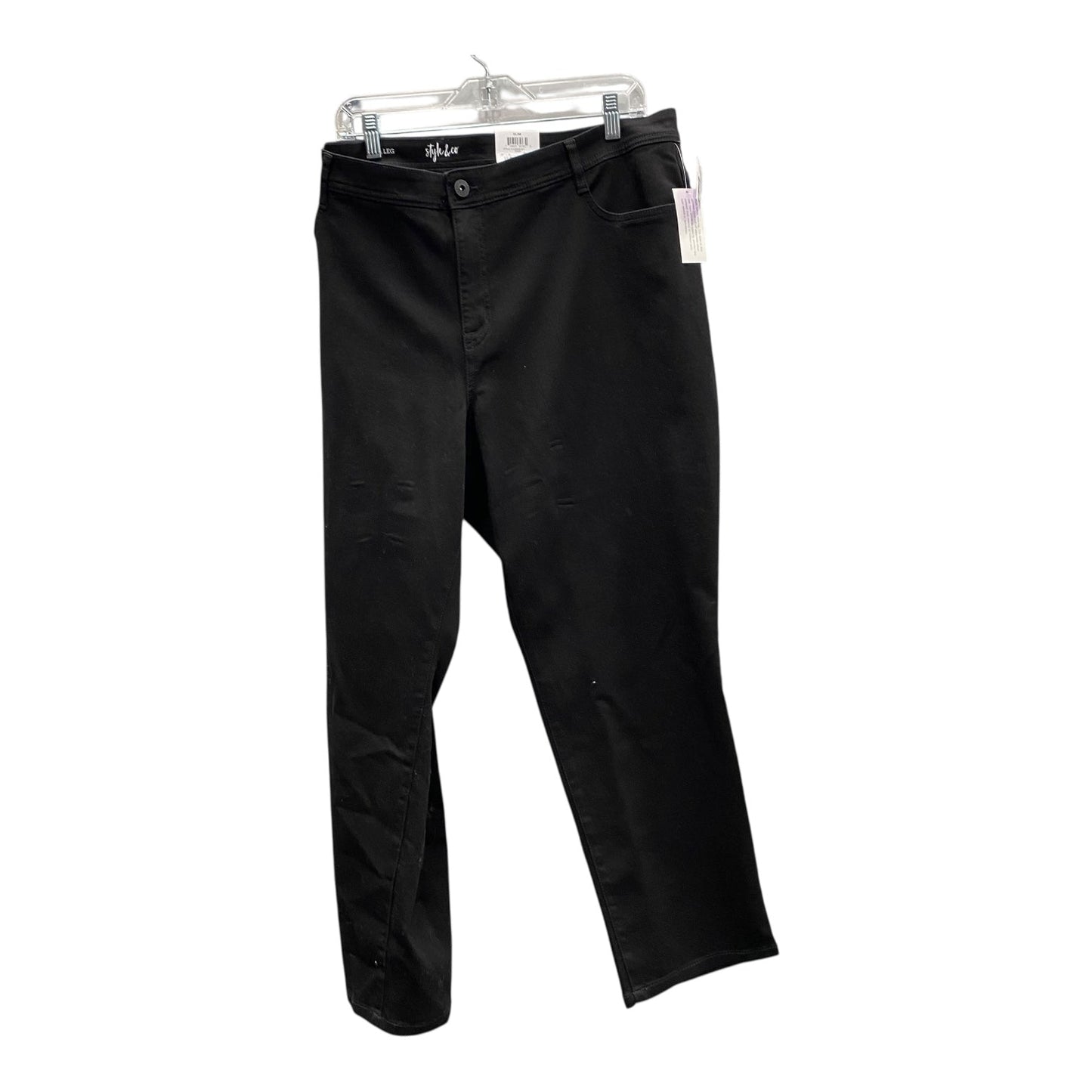 Jeans Skinny By Style And Company In Black, Size:22