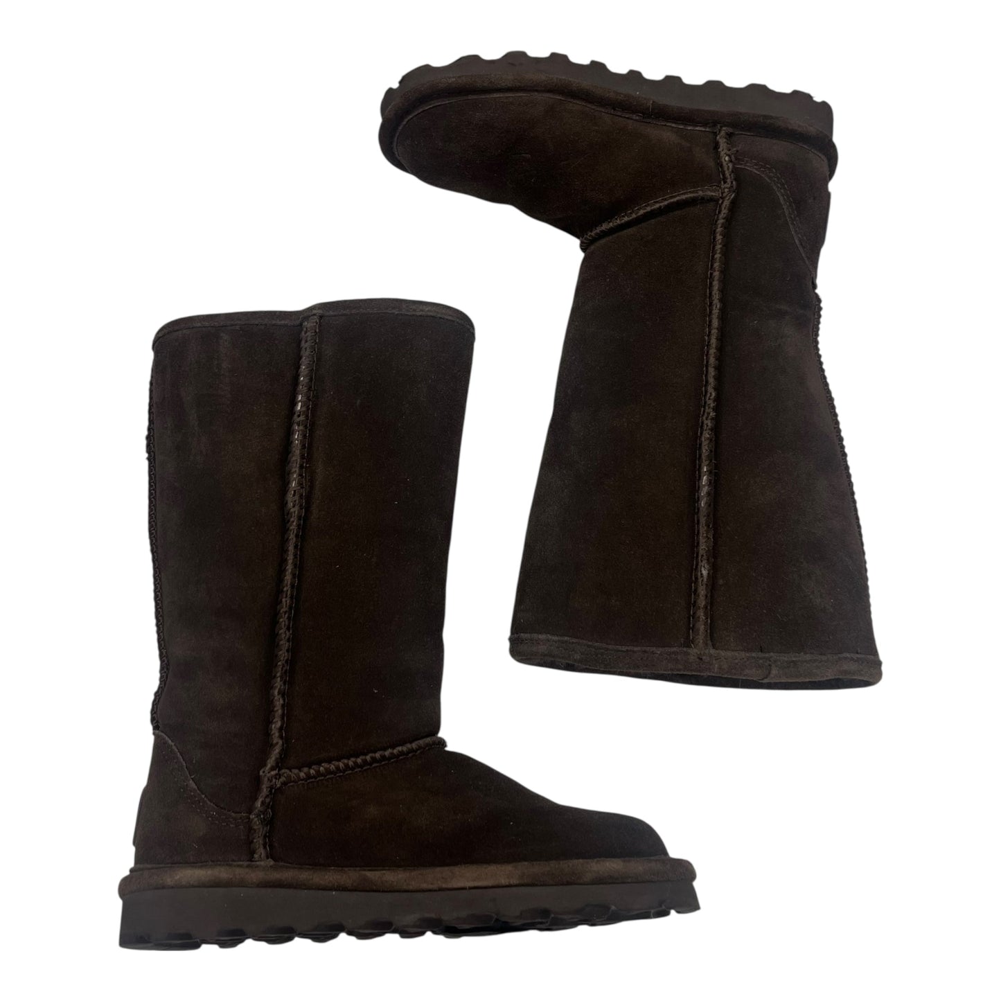 Boots Mid-Calf Flats By Bearpaw In Brown, Size:5