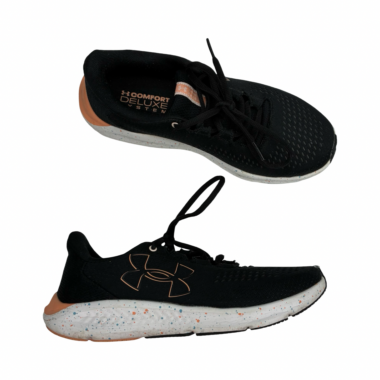 Shoes Athletic By Under Armour In Black & Orange, Size:7.5