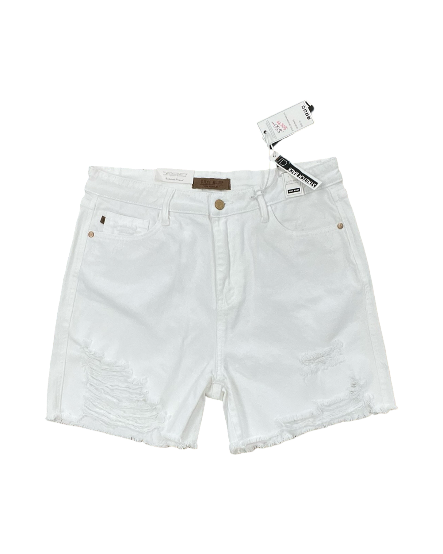 Shorts By Judy Blue In White Denim, Size:Xl