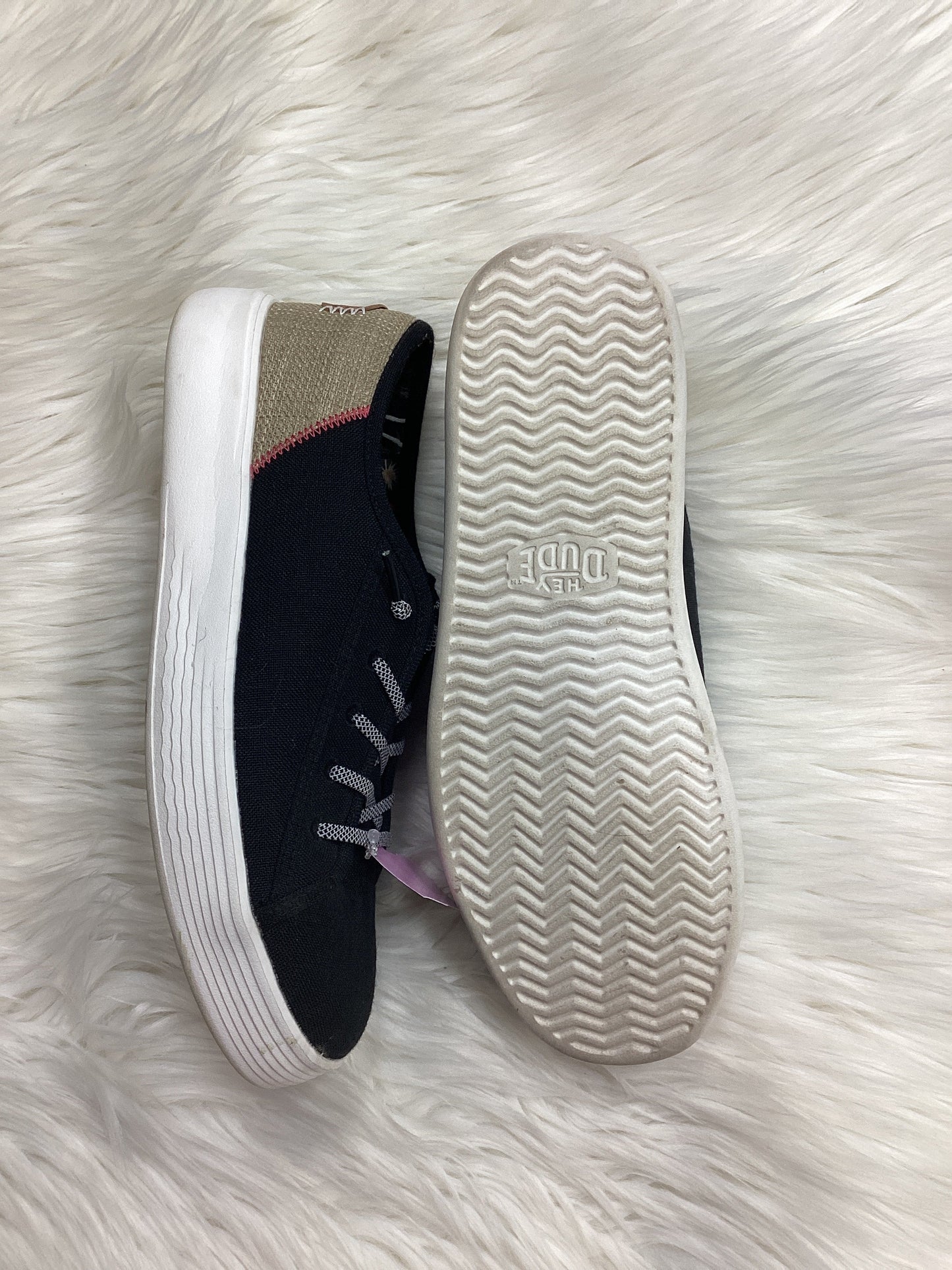 Shoes Flats By Hey Dude In Black, Size:11