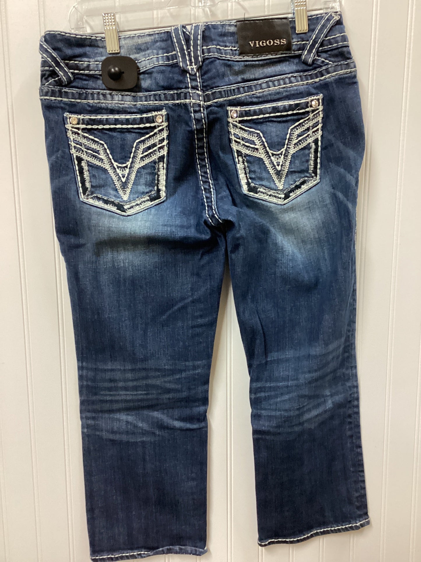 Capris By Vigoss In Blue Denim, Size:8
