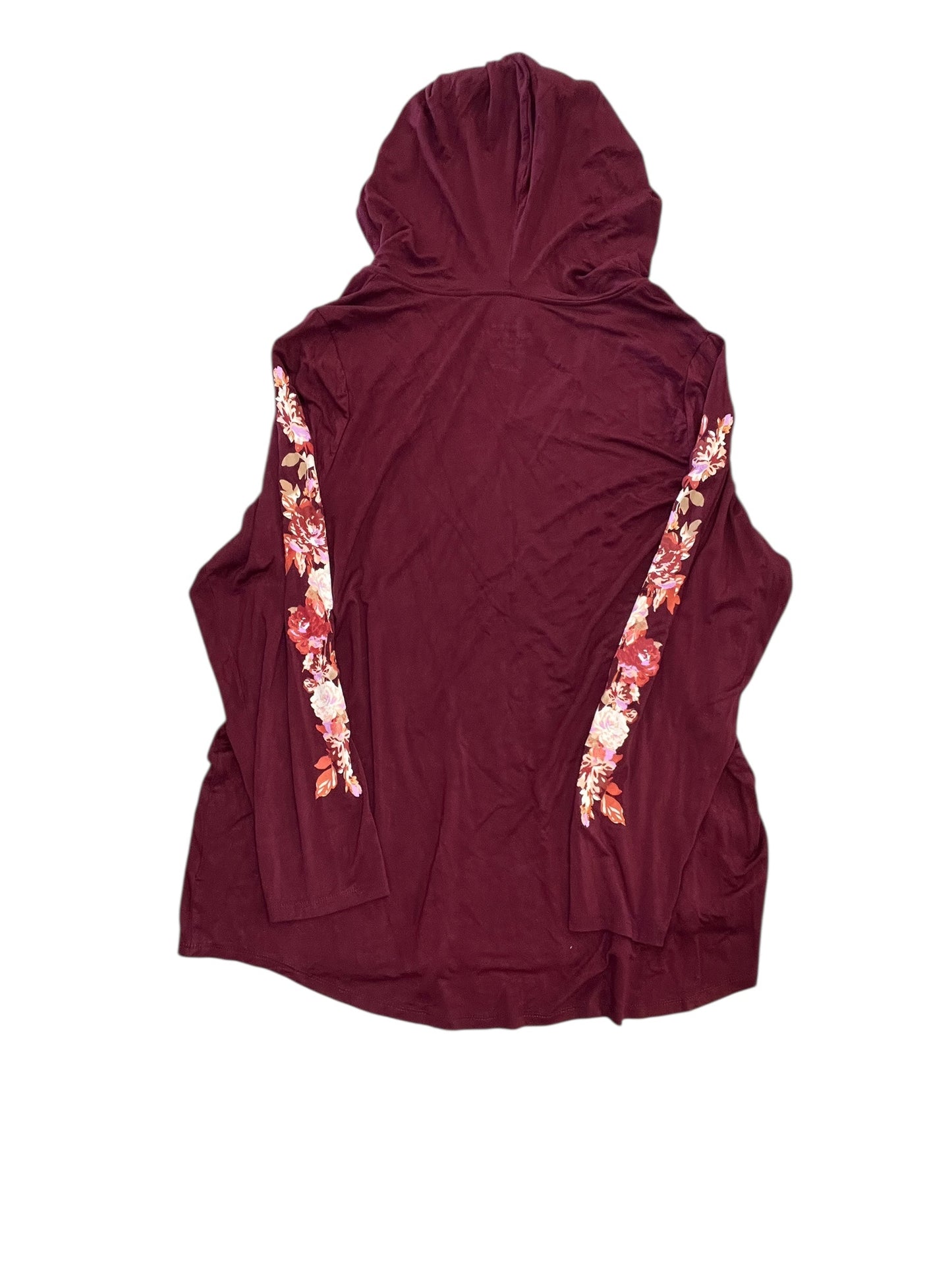 Sweatshirt Hoodie By Torrid In Maroon, Size:3X