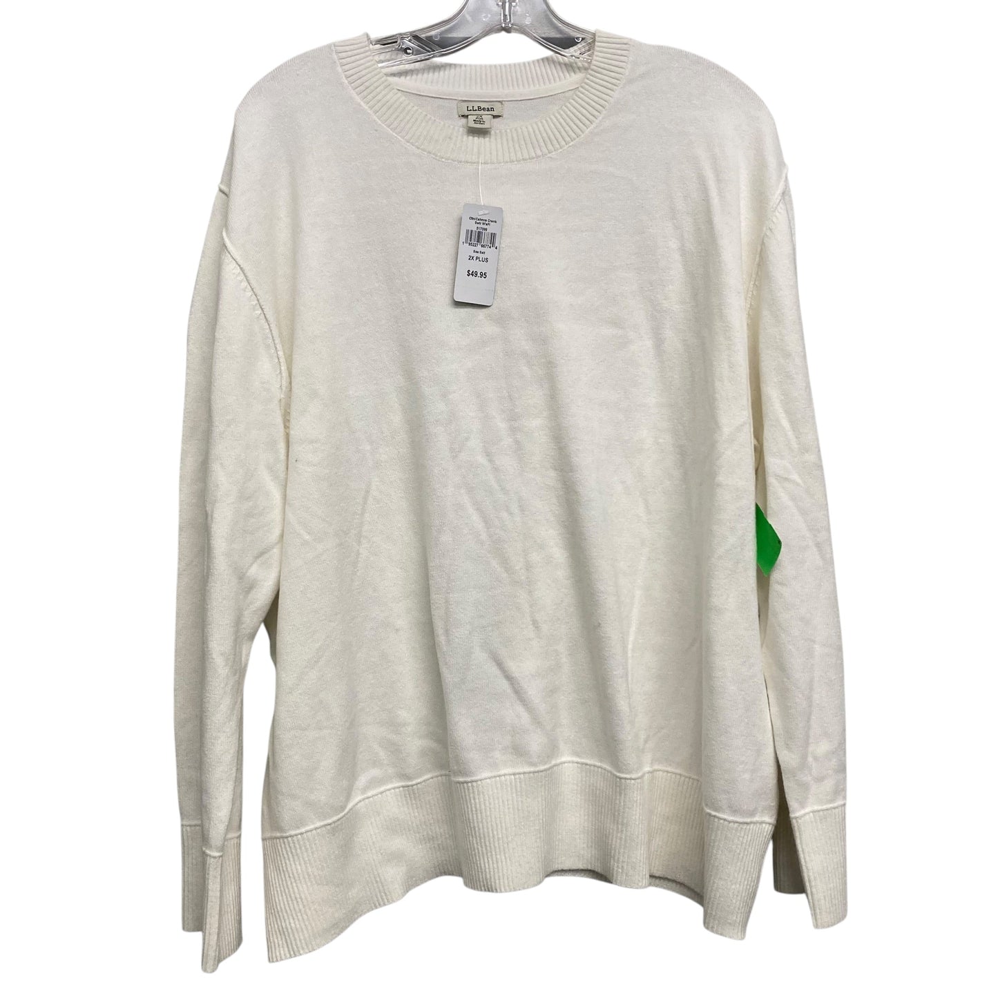 Sweater By L.L. Bean In White, Size:2X