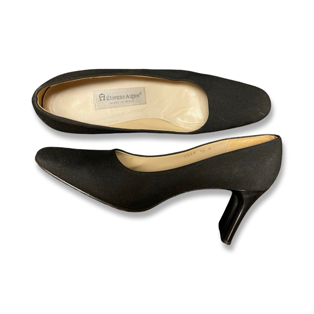 Shoes Heels Block By Etienne Aigner In Black, Size:10