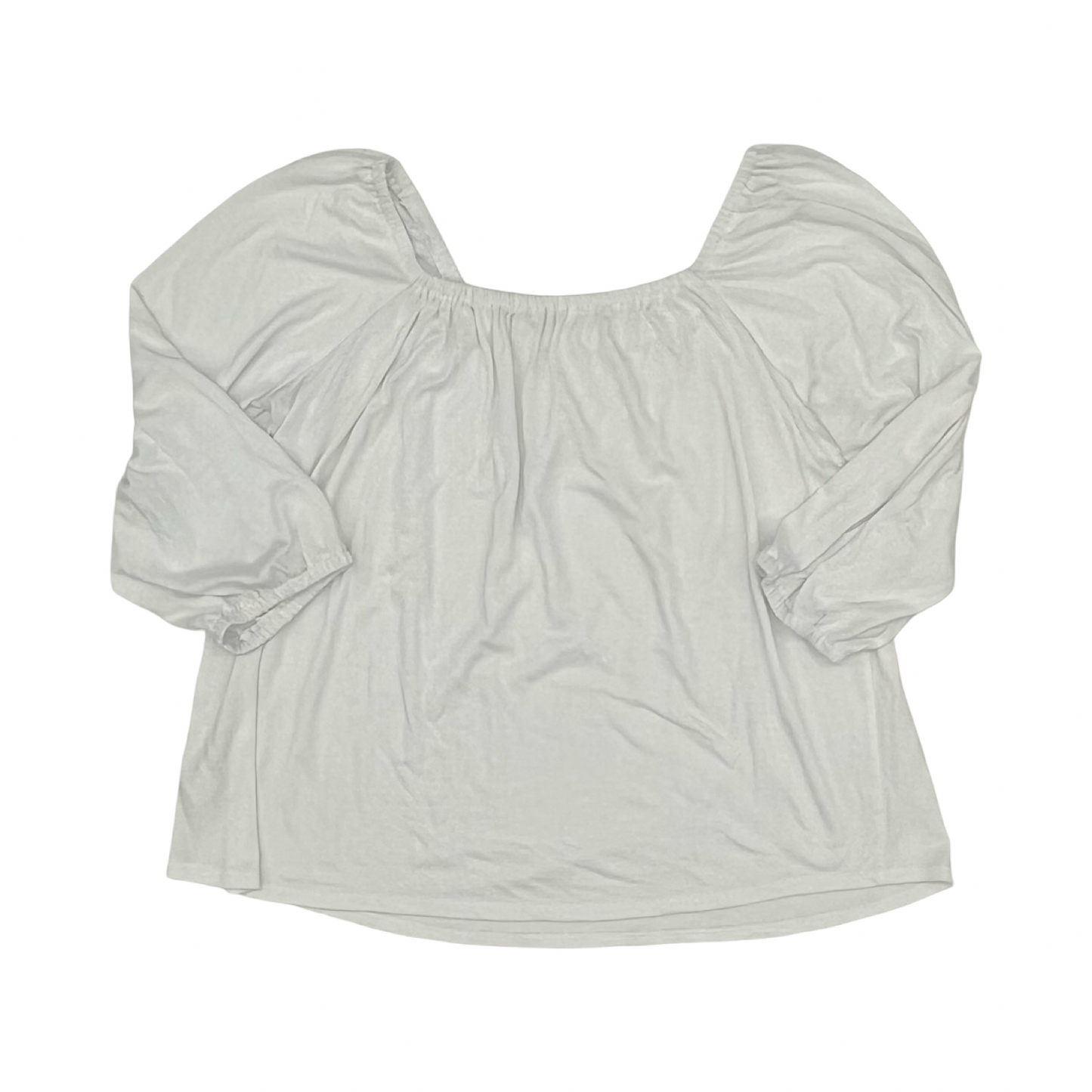 Top 3/4 Sleeve By Ana In White, Size:Xl