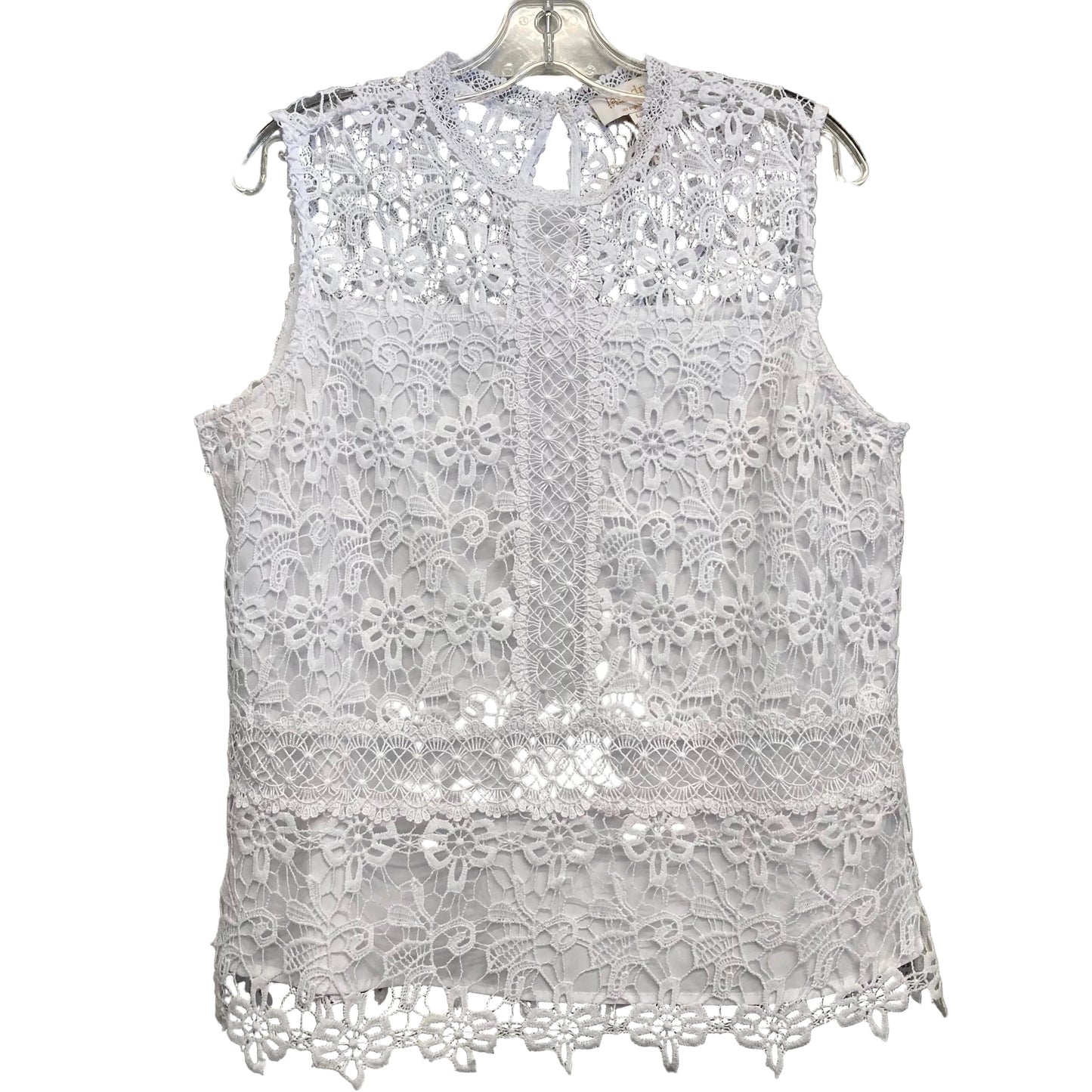 Top Sleeveless By Laundry In White, Size:L