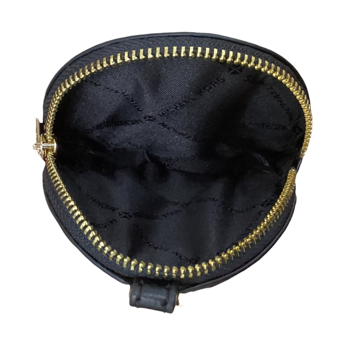Coin Purse Designer By Michael Kors In Black & Gold, Size:Small