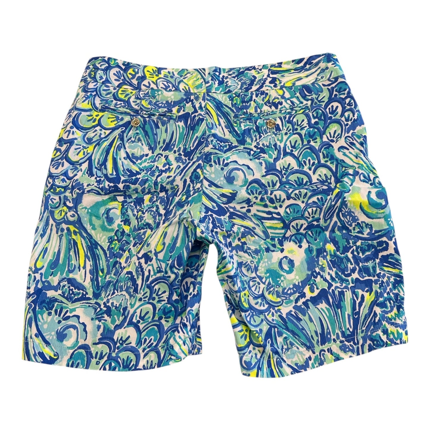 Shorts Designer By Lilly Pulitzer In Blue & Green, Size:10