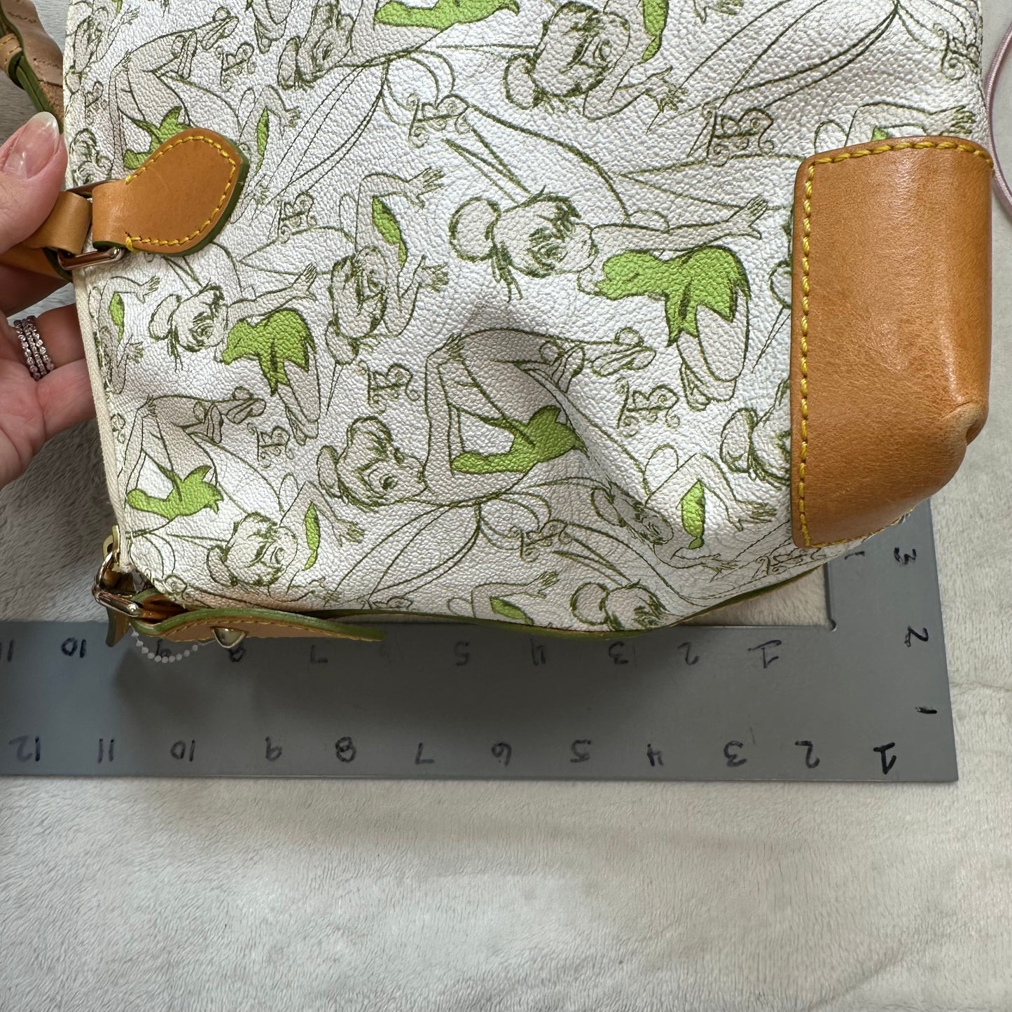 Tinkerbell Dooney Bourke 2014 Marathon Satchel Purse Handbag Designer By Dooney And Bourke, Size: Medium