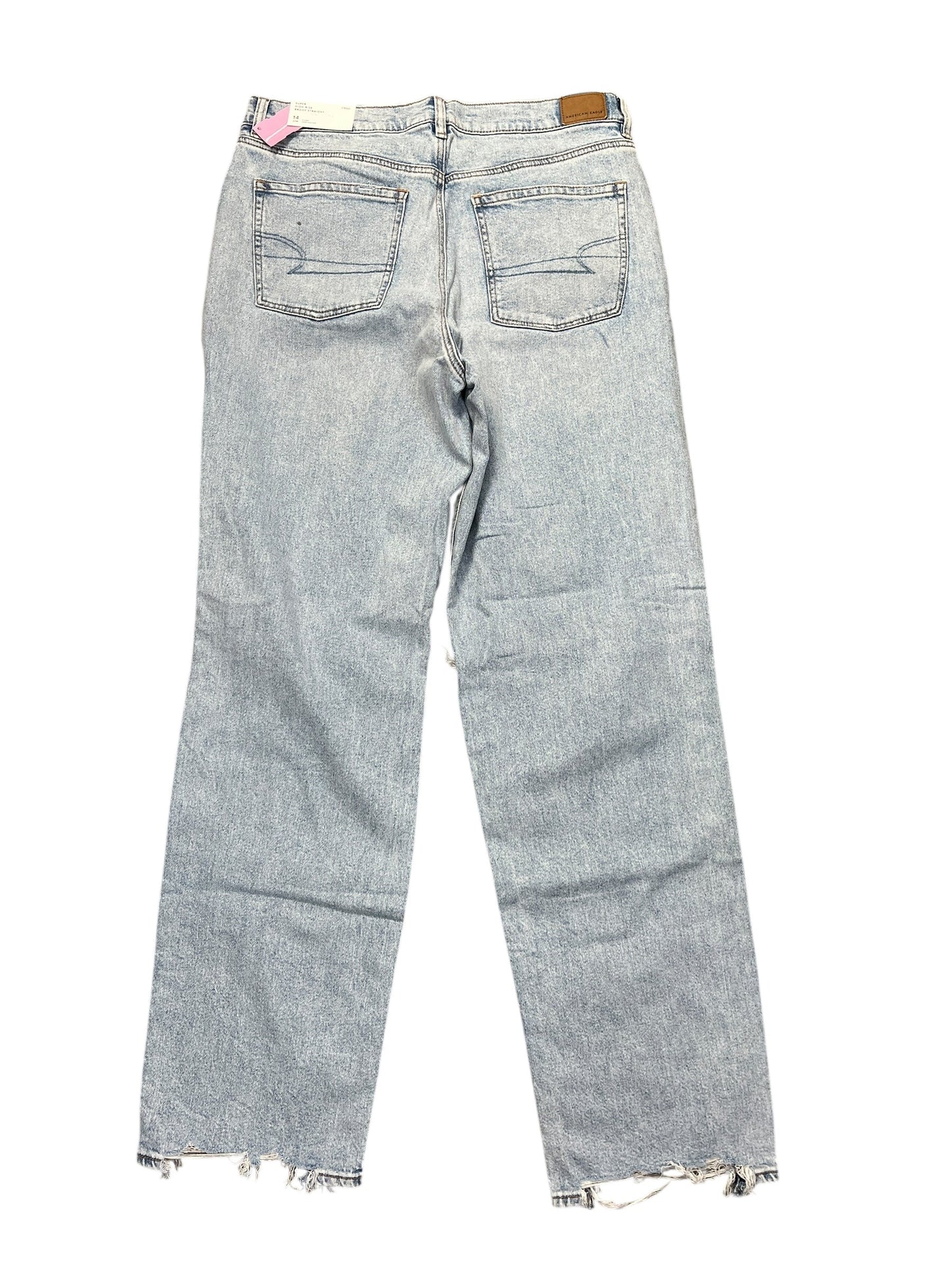Jeans Straight By American Eagle In Blue Denim, Size:14