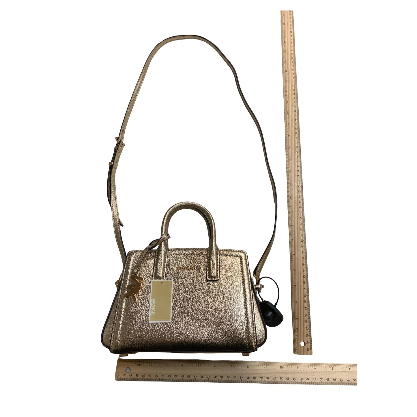 Handbag Designer By Michael Kors In Gold, Size:Small