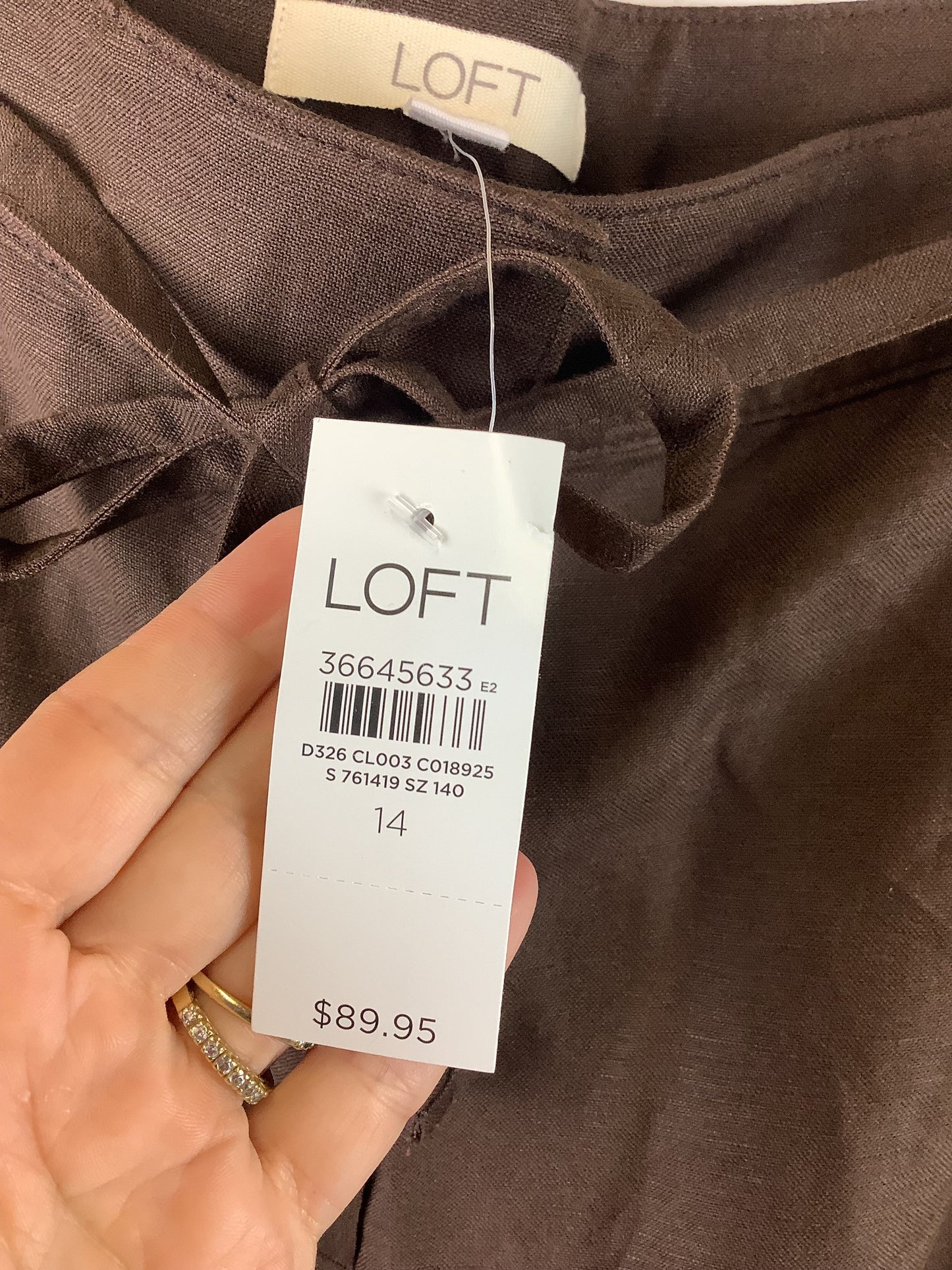 Pants Suit 2pc By Loft In Brown, Size: 14