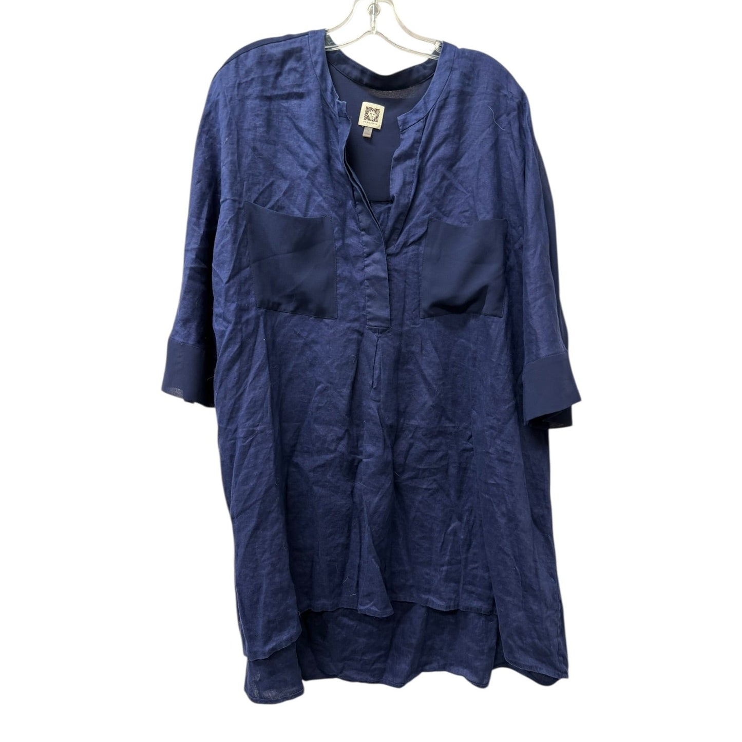 Top Ss By Anne Klein In Blue, Size:2X