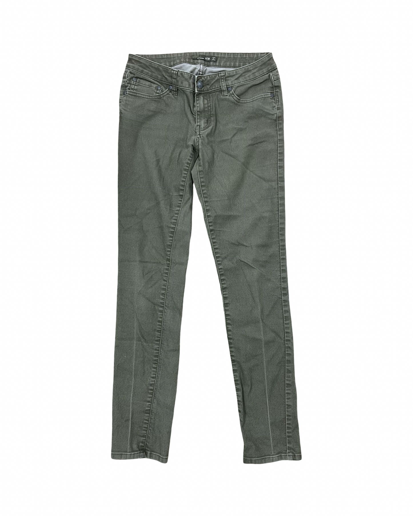 Jeans Skinny By Prana In Green Denim, Size:6