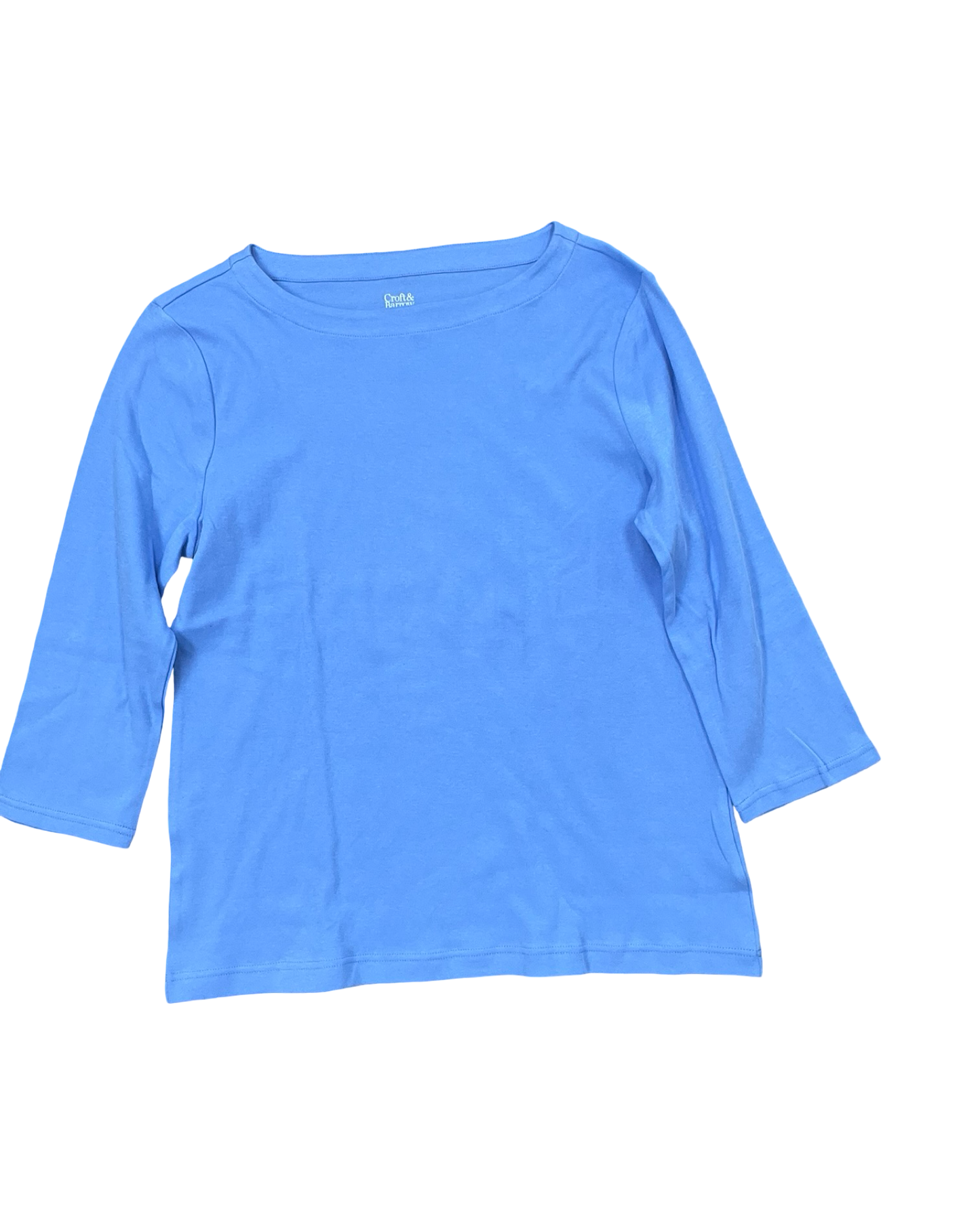 Top 3/4 Sleeve By Croft And Barrow In Blue, Size:M