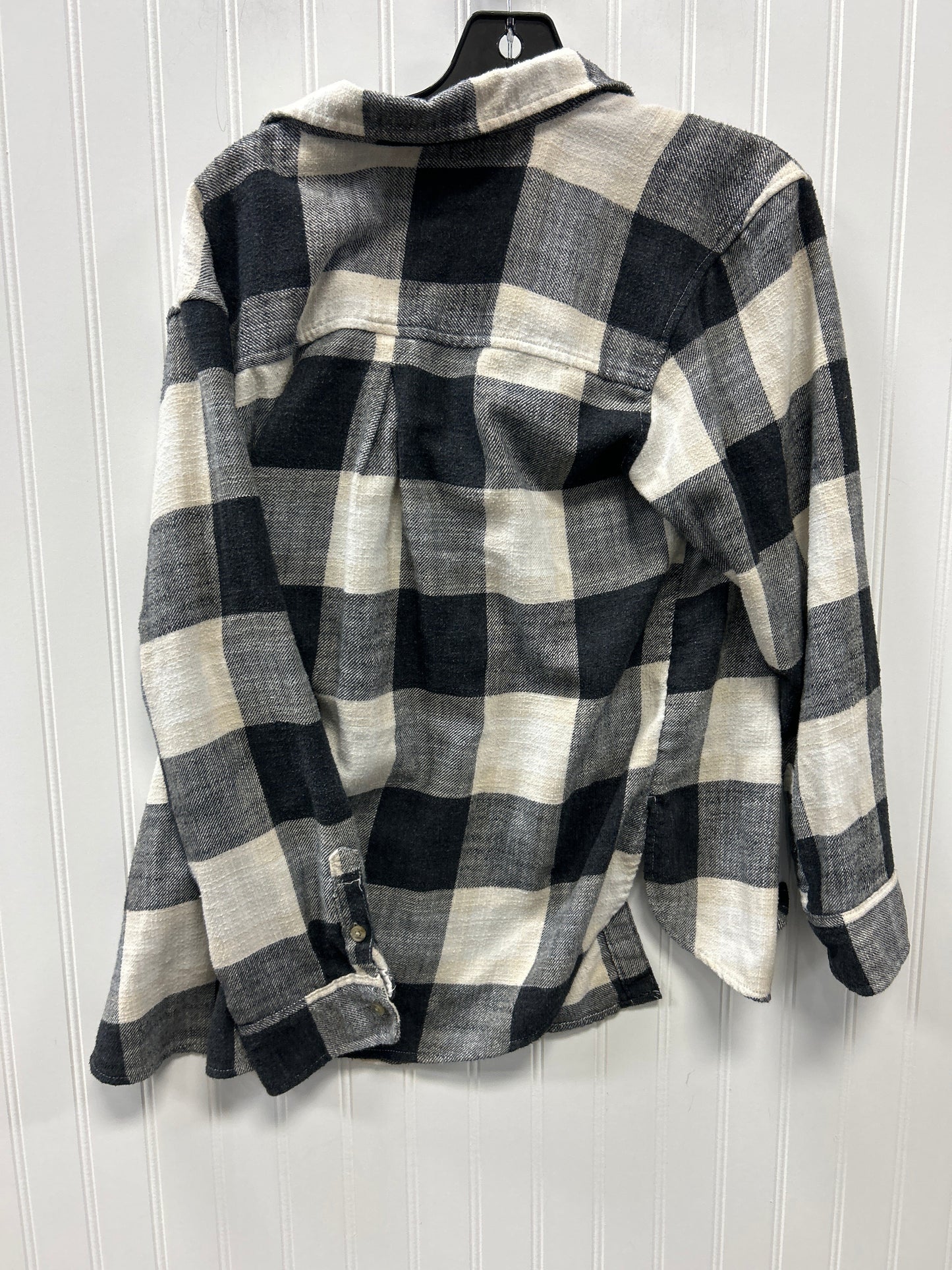 Blouse Ls By American Eagle In Plaid Pattern, Size:M