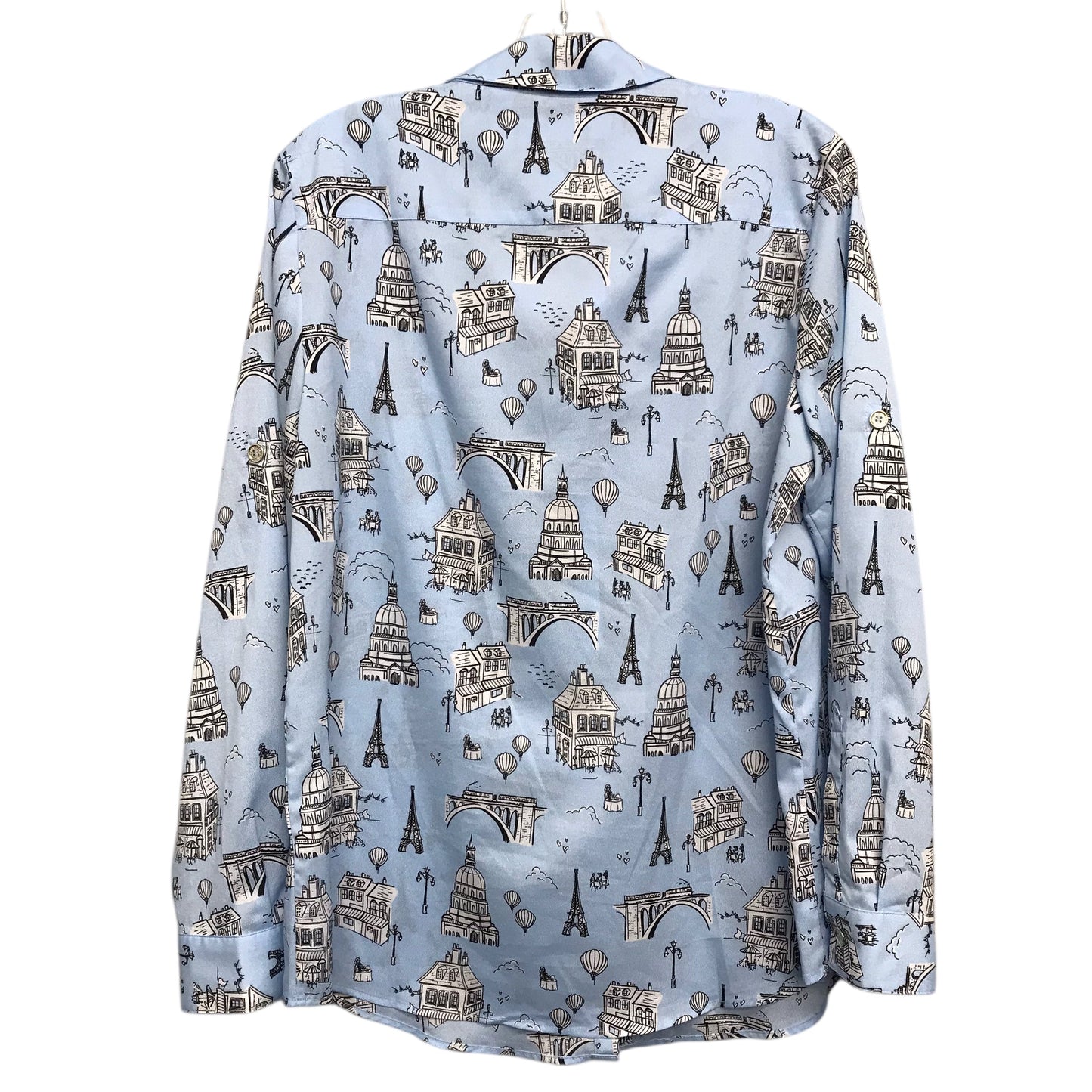 Top Ls Designer By Karl Lagerfeld In Blue & White, Size:L