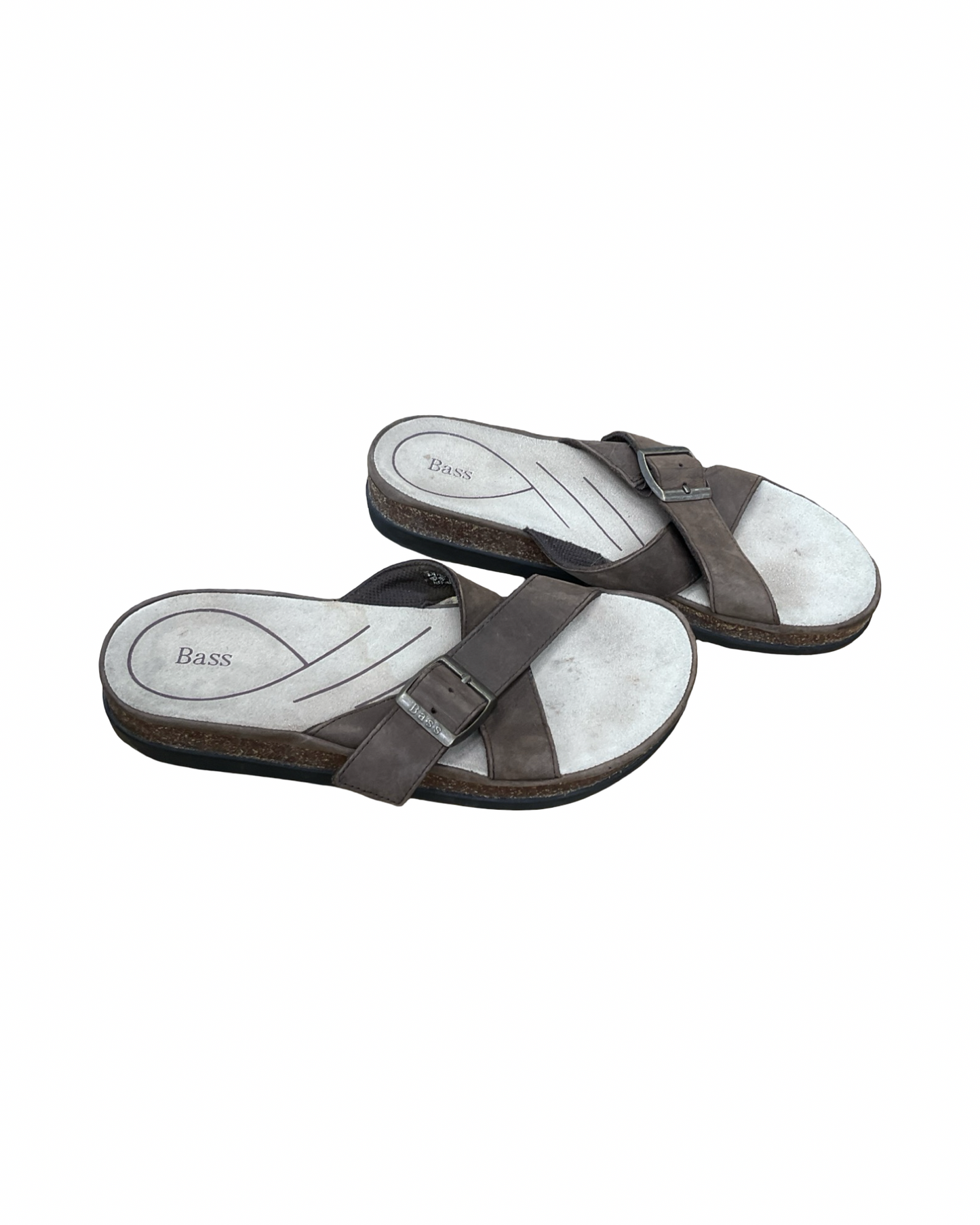 Sandals Flats By Bass In Brown, Size:8.5