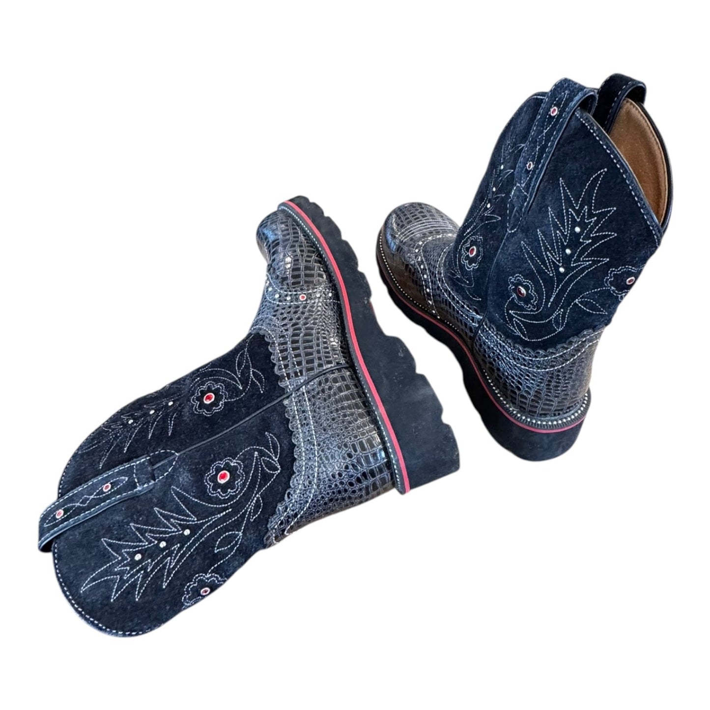 Boots Ankle Flats By Ariat In Black, Size:10