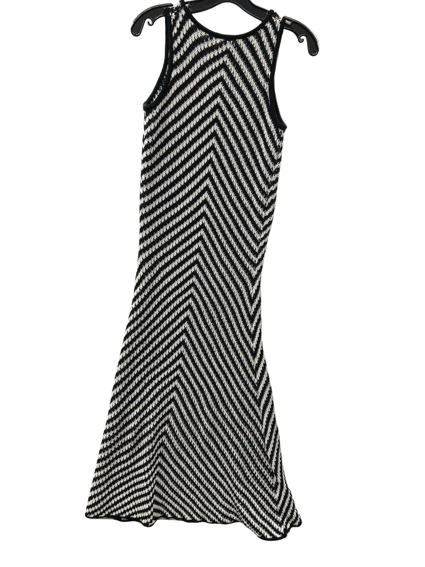 Dress Casual Maxi By Dazy In Black & Cream, Size:L