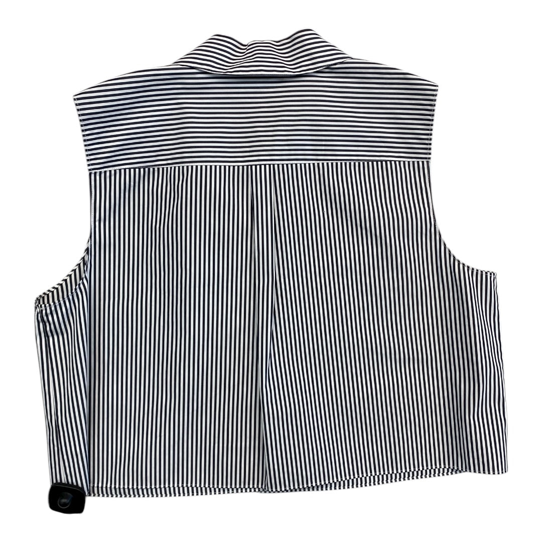 Top Sleeveless By Theory In Striped Pattern, Size:L