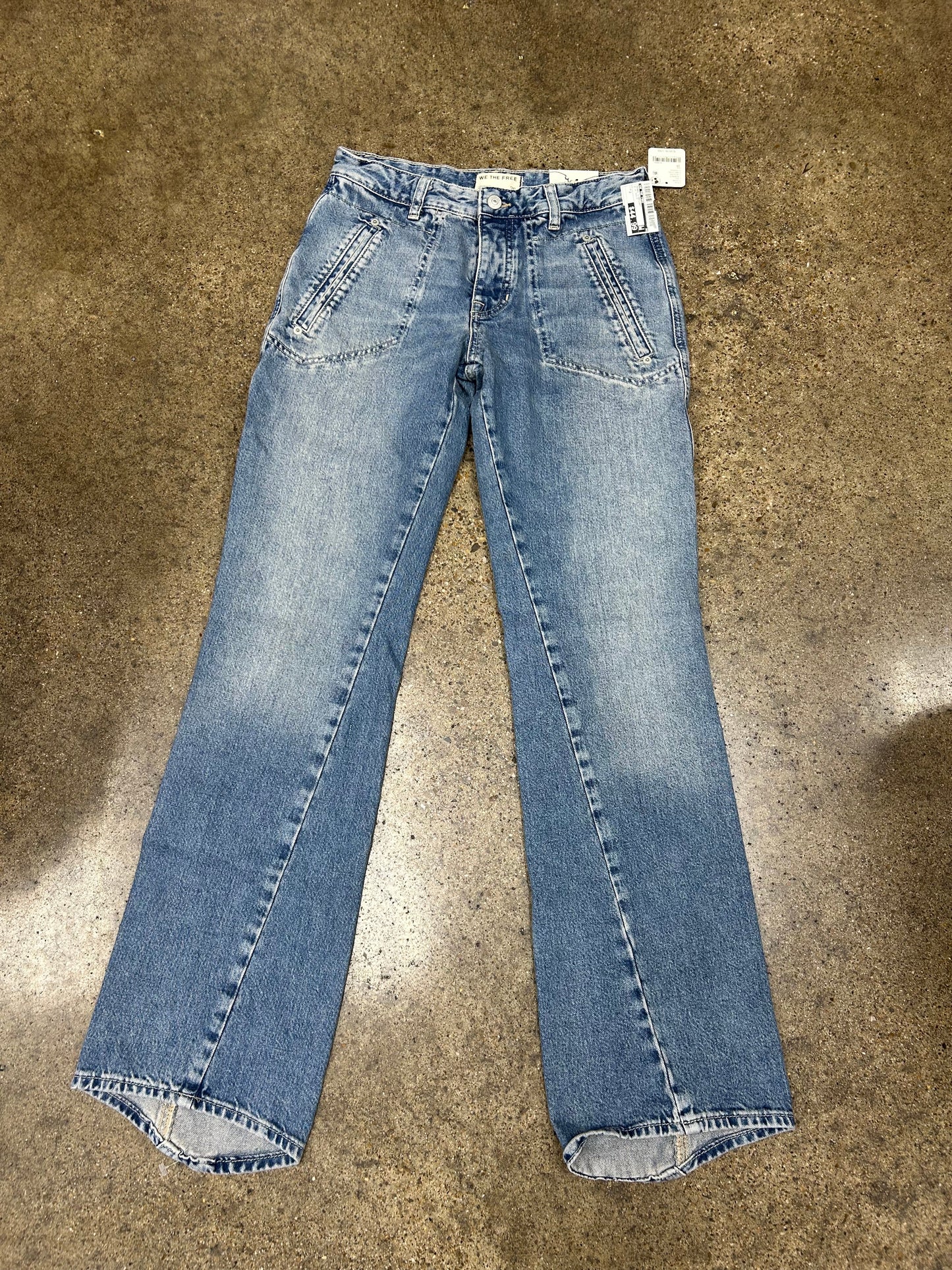 Jeans Straight By We The Free In Blue Denim, Size:2