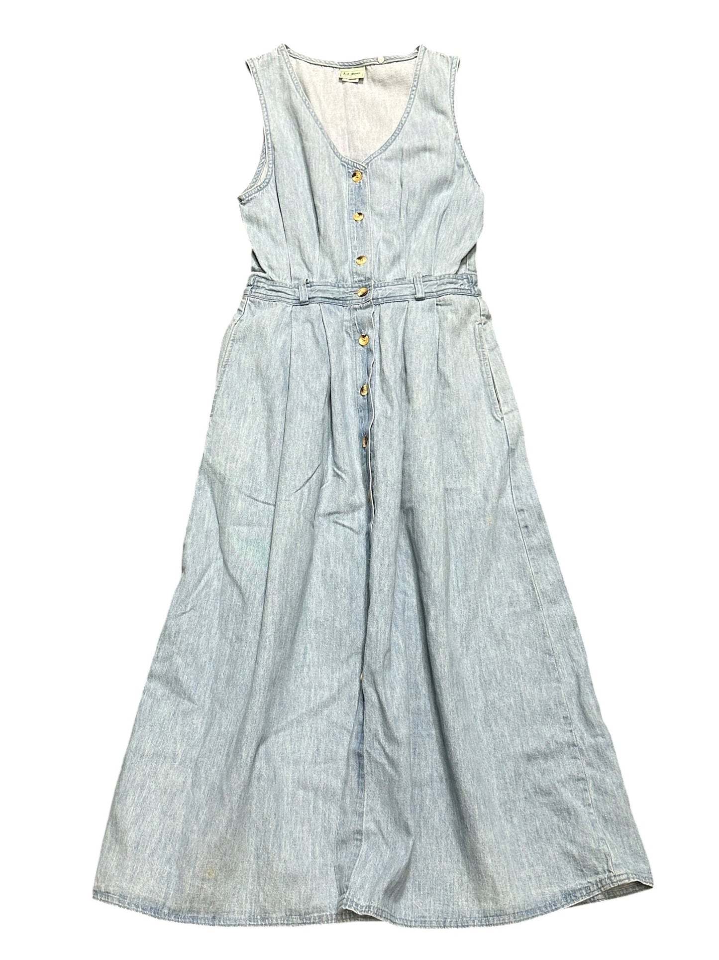 Dress Casual Maxi By L.L. Bean In Blue Denim, Size:8P