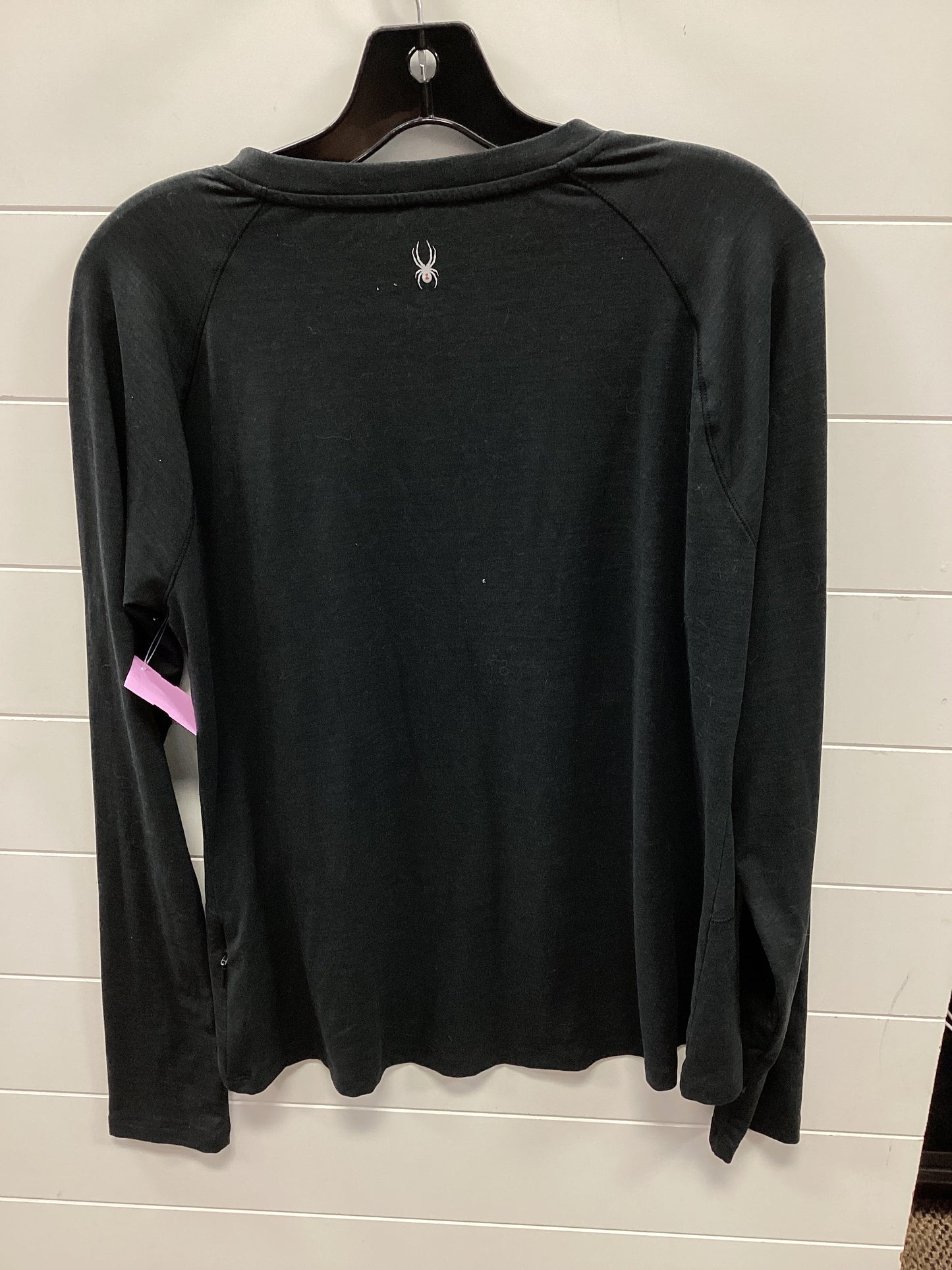Athletic Top Ls Crewneck By Spyder In Black, Size:L