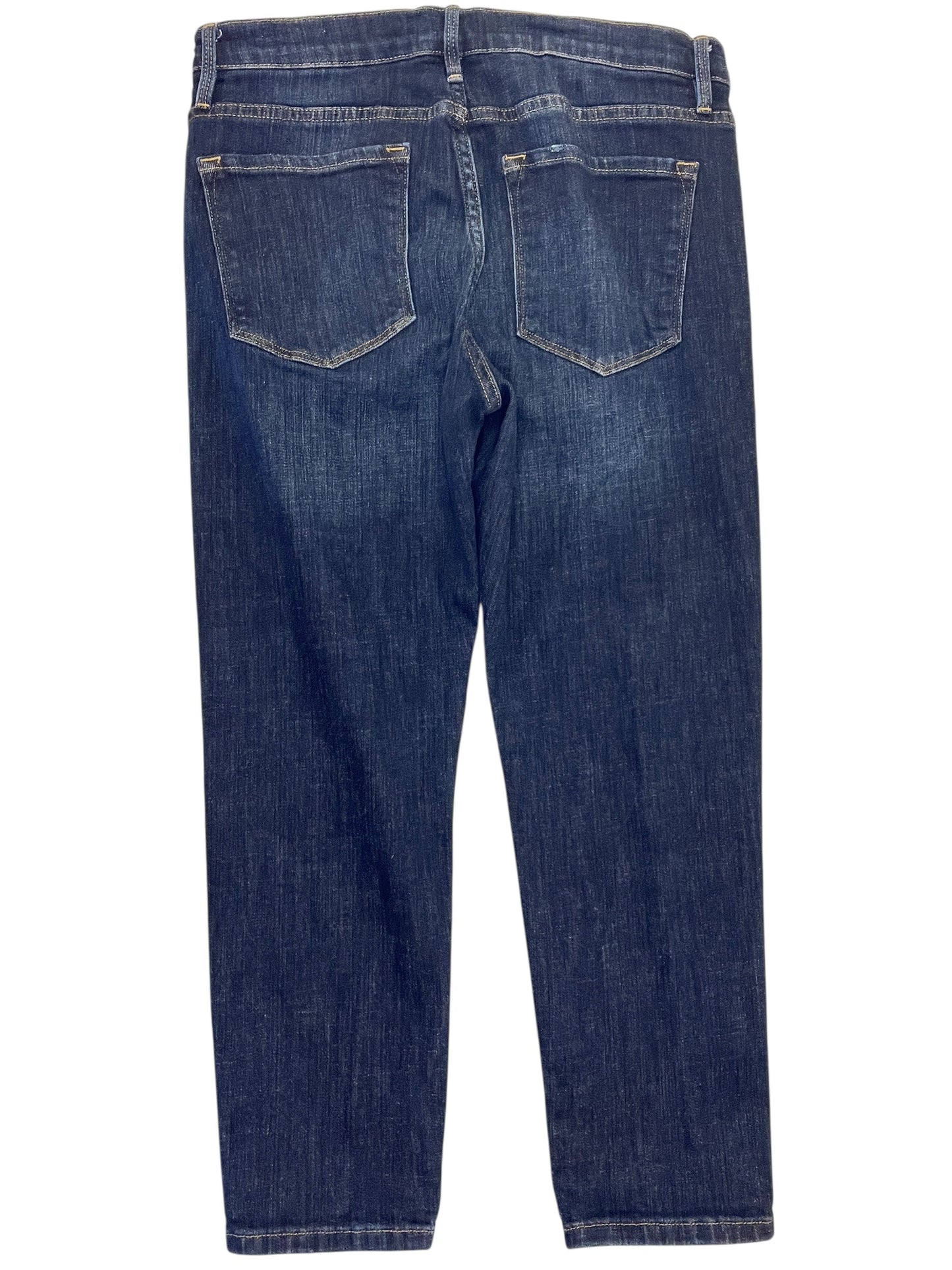Jeans Cropped By Frame In Blue Denim, Size:6