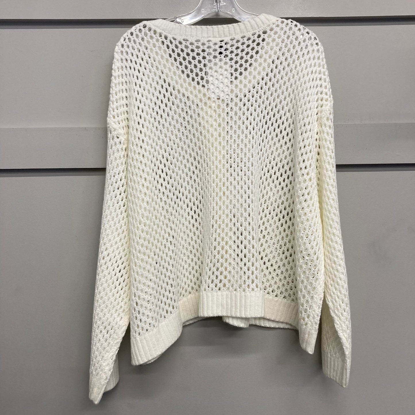 Sweater Cardigan By Divided In Cream, Size:4X