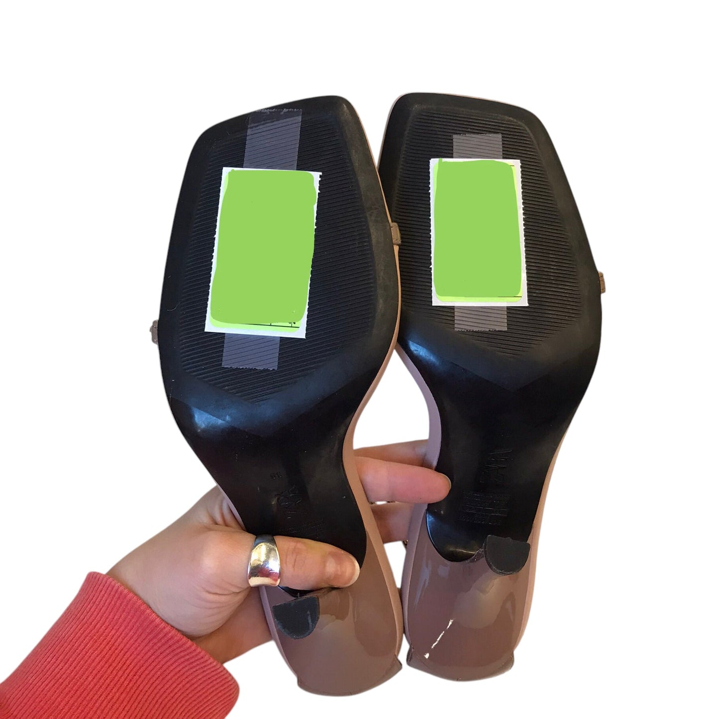 Shoes Heels Stiletto By Zara In Taupe, Size:7.5