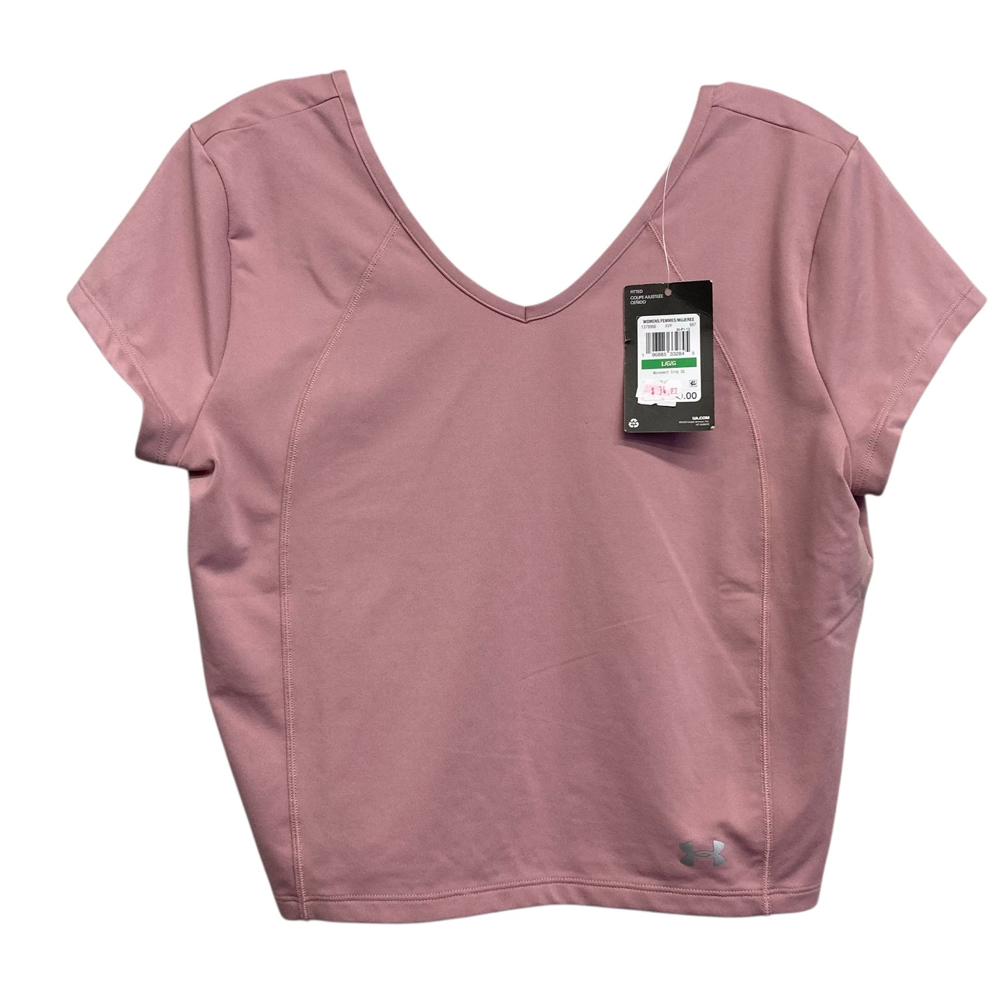 Athletic Top Ss By Under Armour In Pink, Size:L