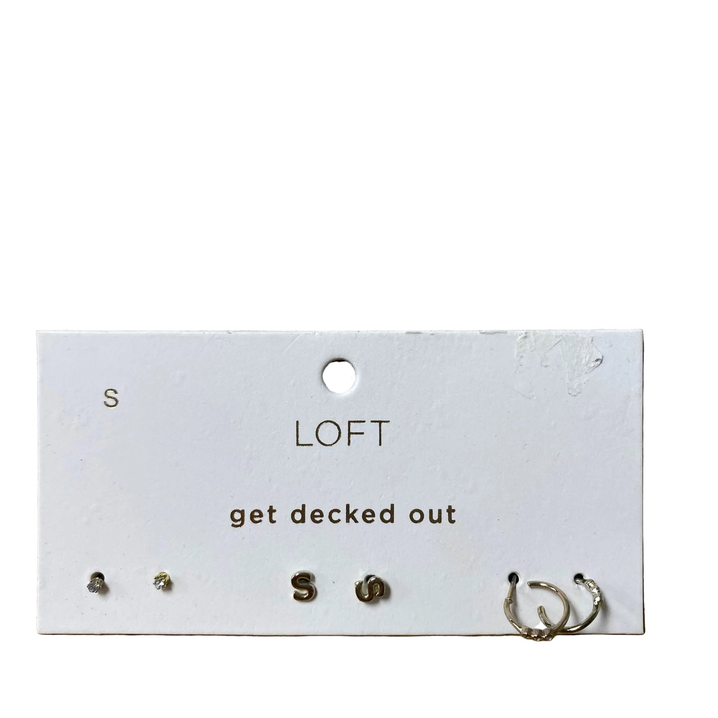 Earrings Stud By Loft In Gold, Size:03 Piece Set