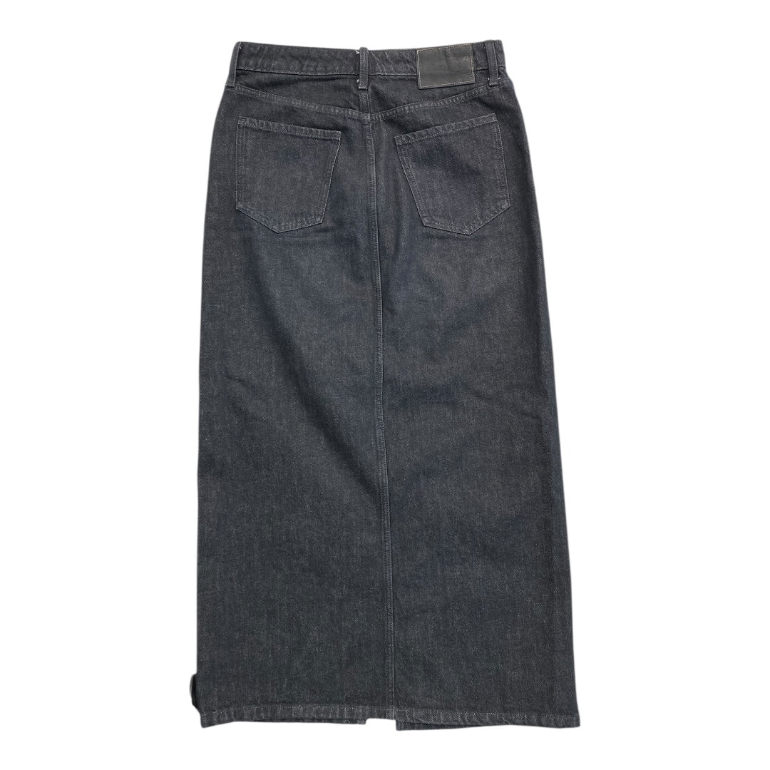Skirt Midi By Banana Republic In Grey Denim, Size:8
